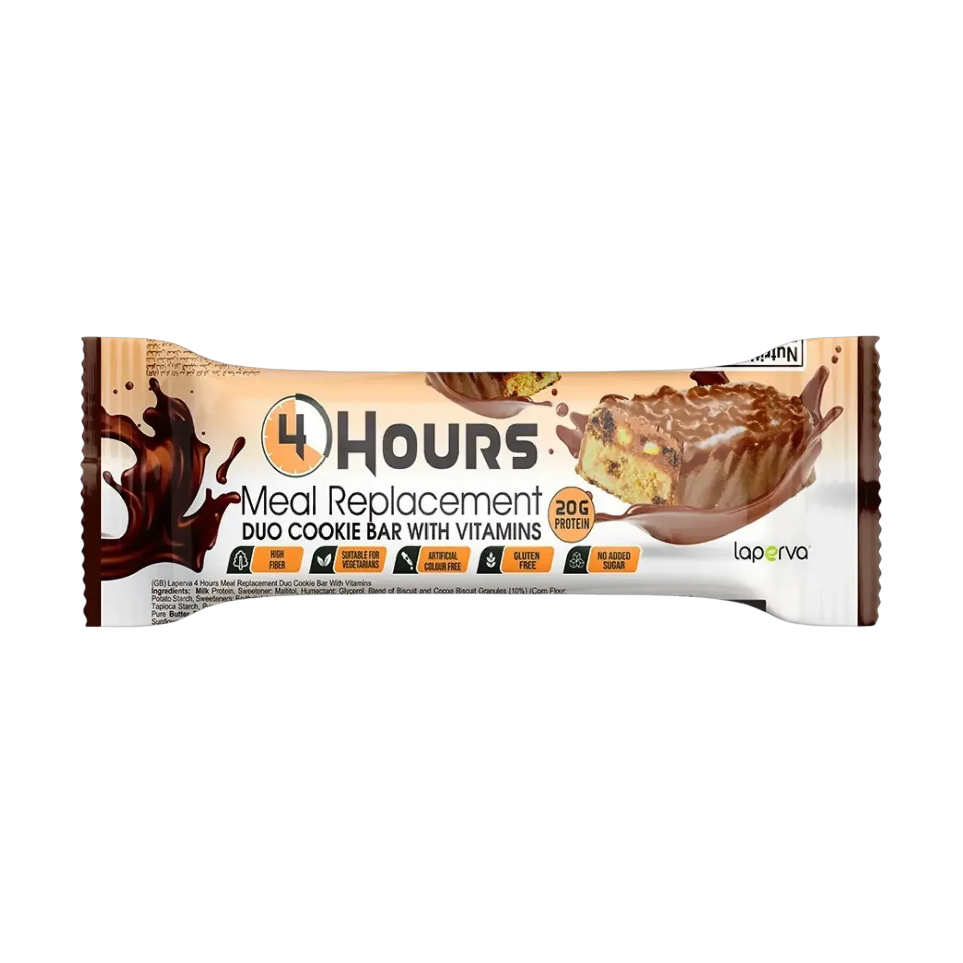 Laperva 4 Hour Meal Replacement Duo Cookie Bar 90g with 20g protein