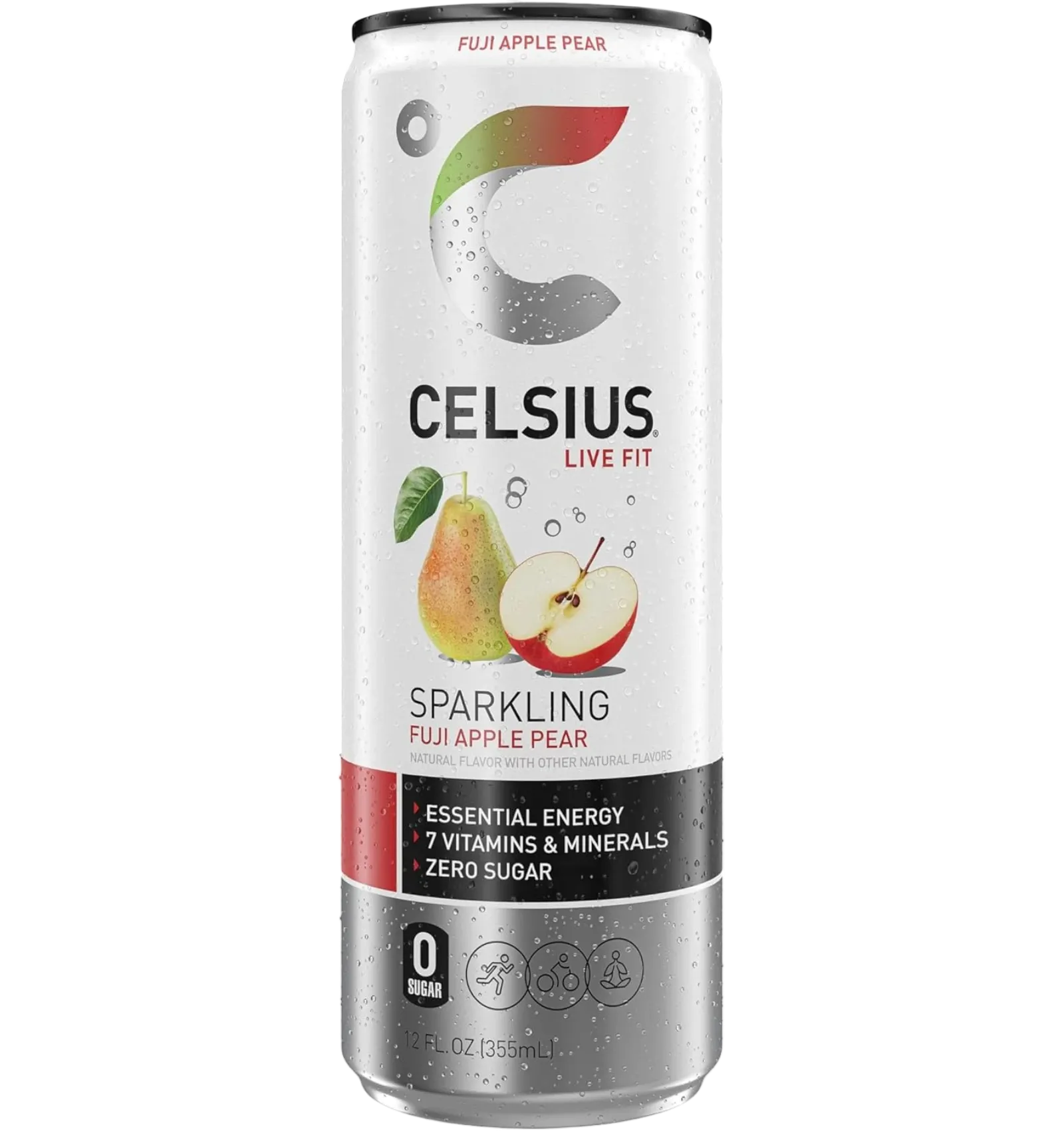 Celsius Live Fit Sparkling Fuji Apple Pear Drink 355ml