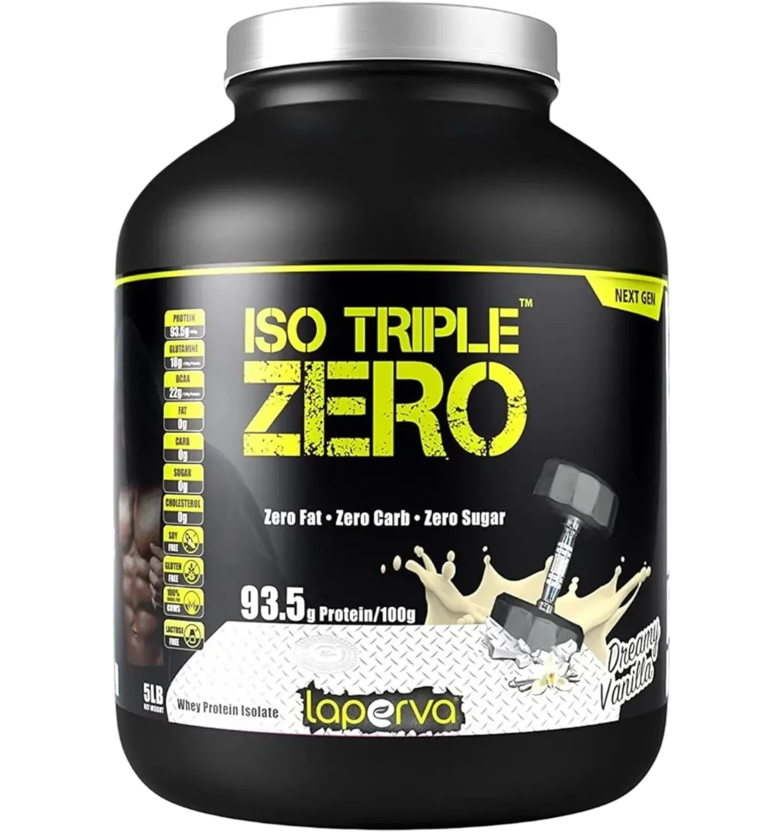 Laperva ISO Triple Zero whey protein vanilla flavor 5lb