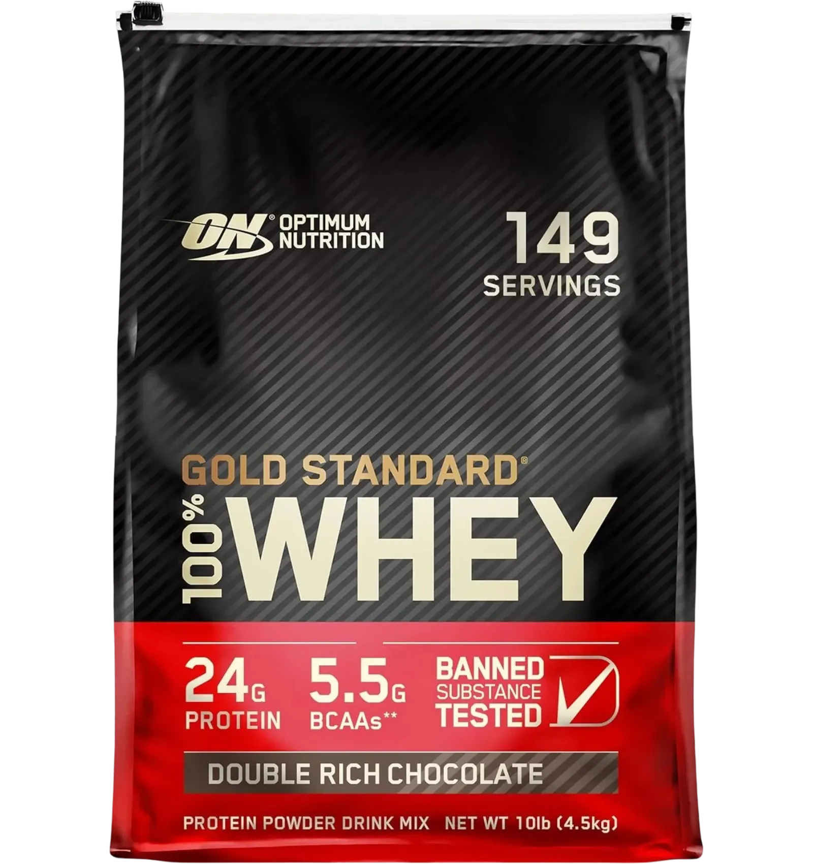 Optimum Nutrition Gold Standard 100% Whey Double Rich Chocolate 10 Lb