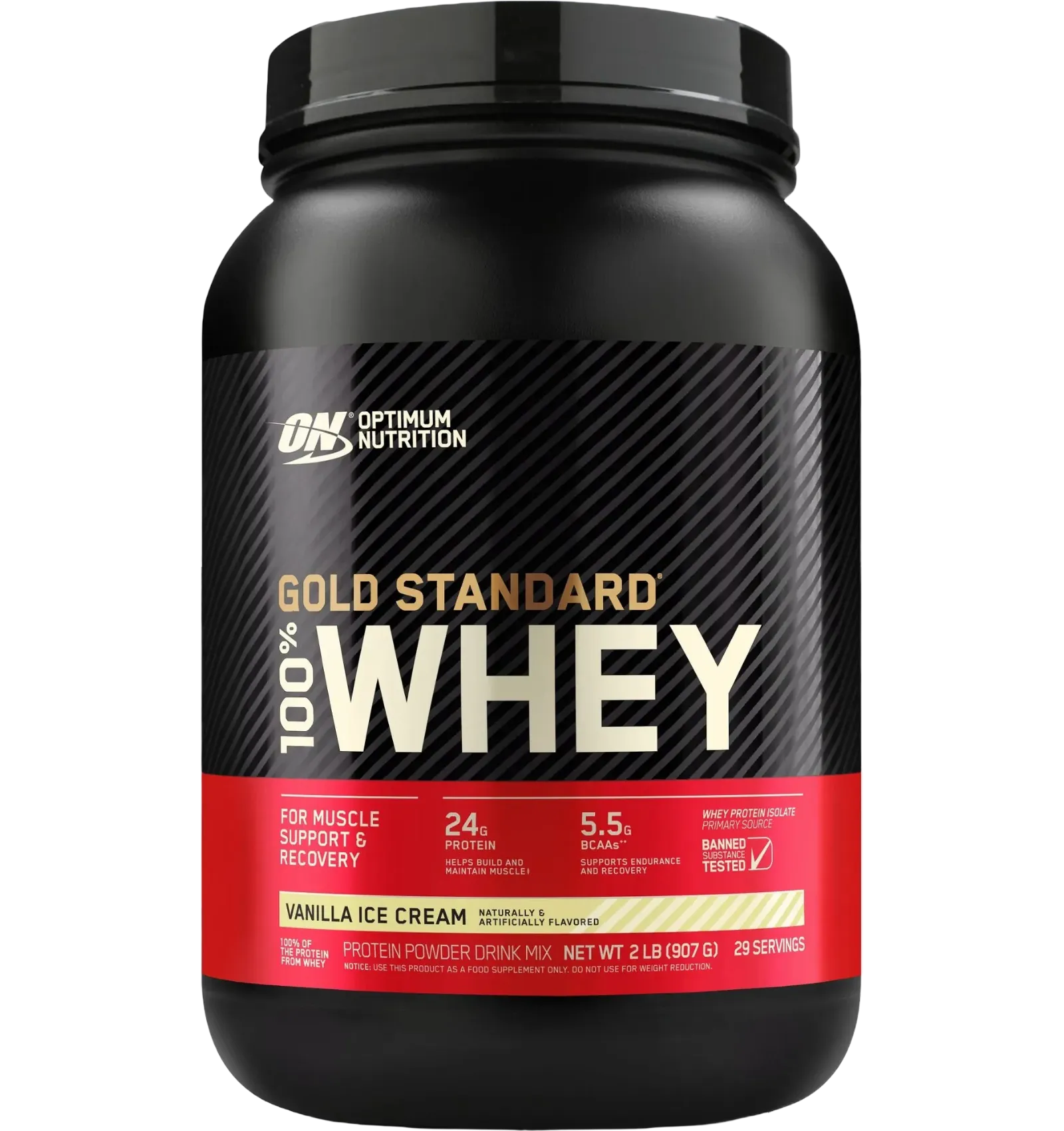 Optimum Nutrition Gold Standard 100% Whey Vanilla Ice Cream 2 Lb