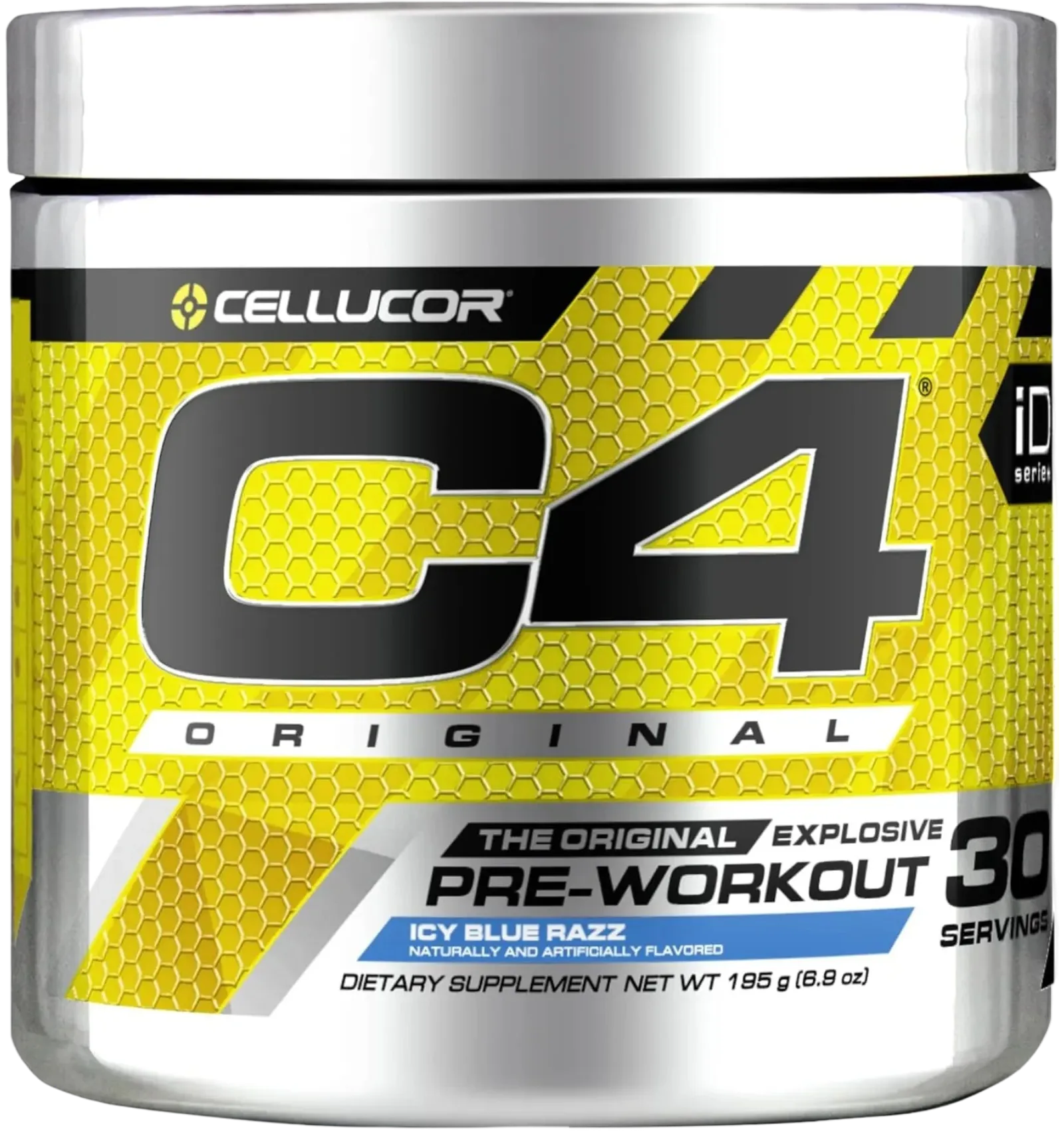 Cellucor C4 Original pre workout icy blue razz flavor 195g tub
