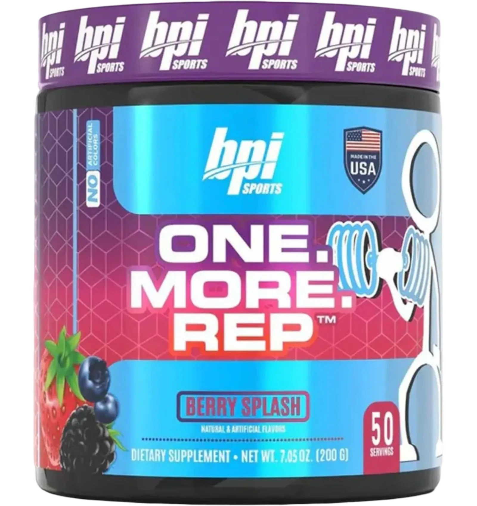 BPI Sports One More Rep pre-workout berry 200g 50 servings