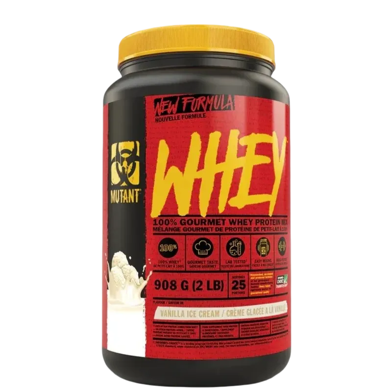 Mutant Whey 100% Gourmet vanilla ice cream protein 908g tub