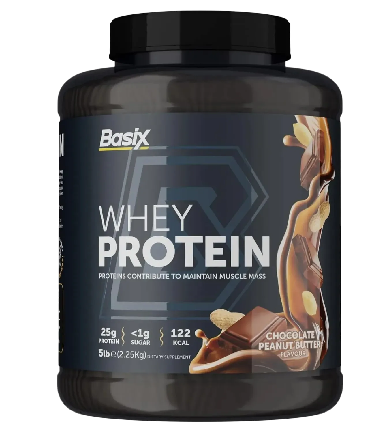 Basix Whey Protein Chocolate Peanut Butter Flavor 5lb Container