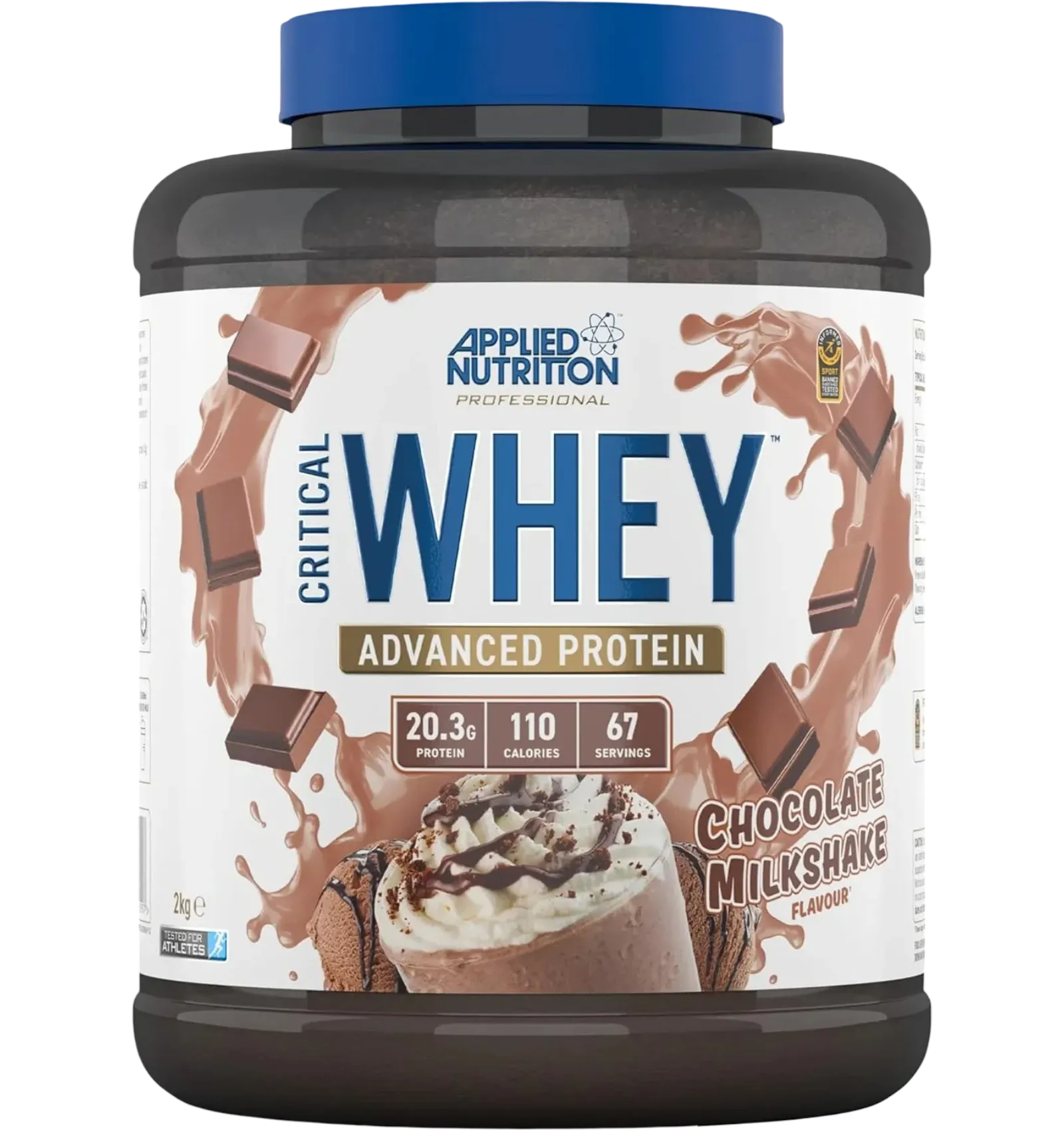 Applied Nutrition Critical Whey Chocolate Milkshake Protein 2kg 67 Servings