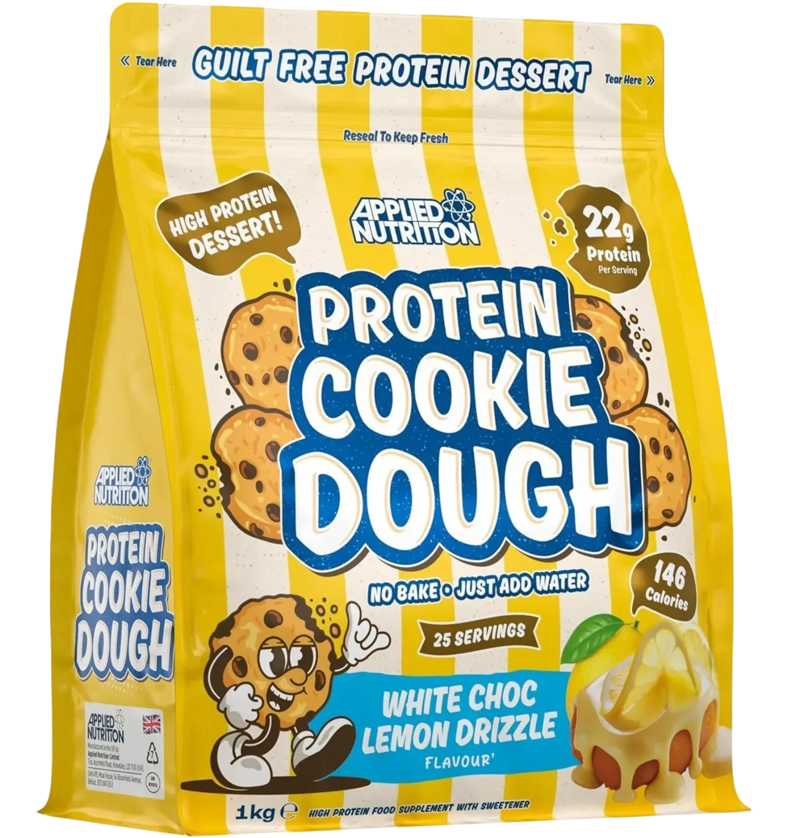 Applied Nutrition protein cookie dough in white choc lemon drizzle 1kg