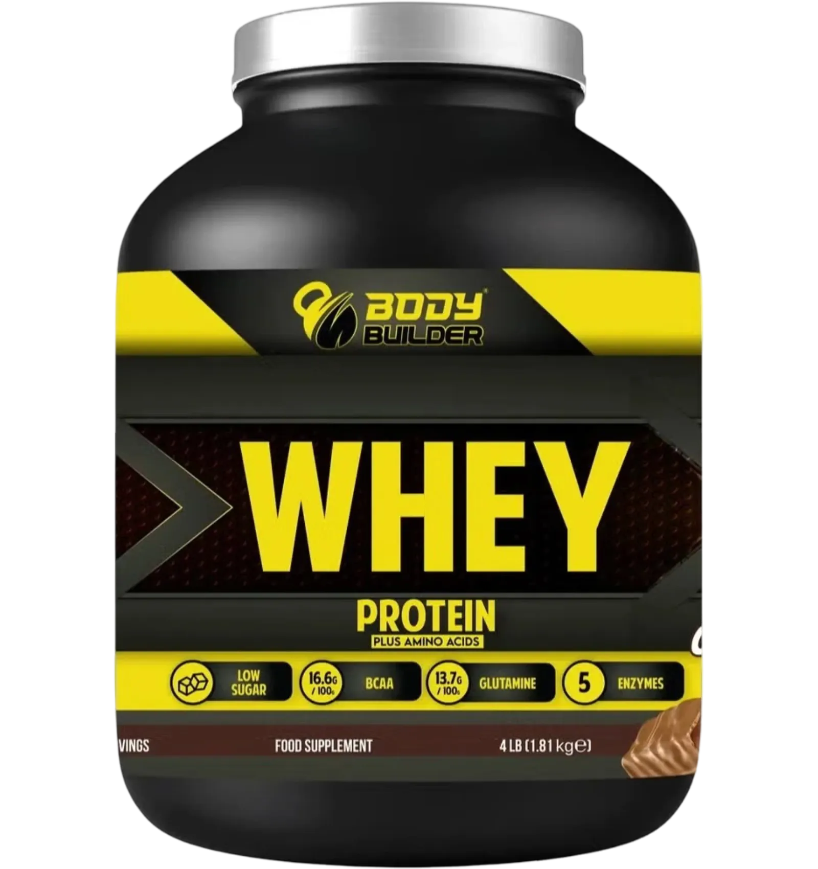 Body Builder Whey Protein chocolate peanut flavor 4lb container