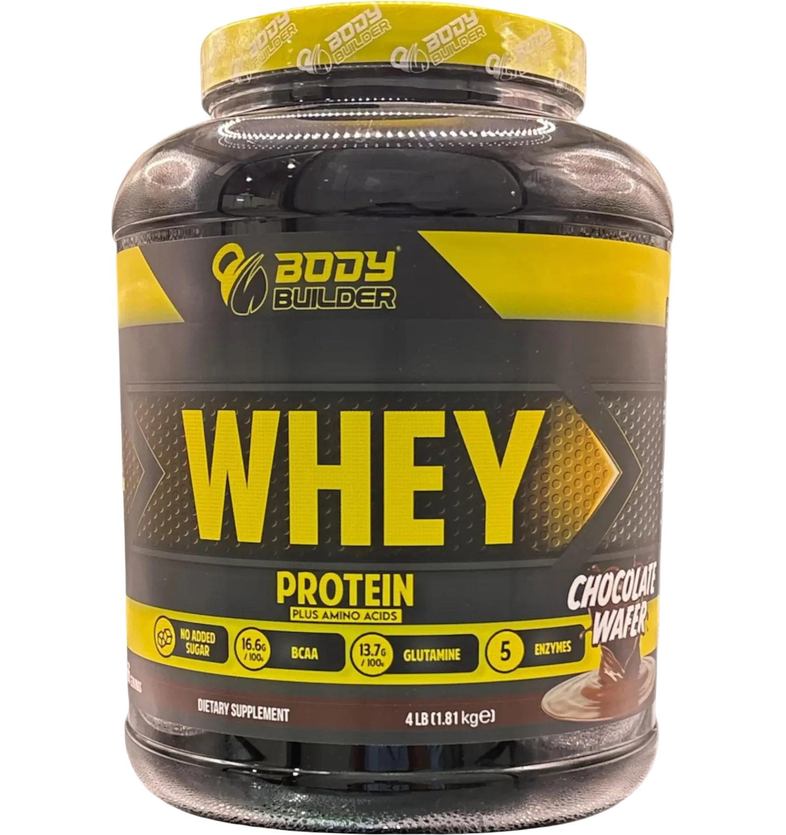 Body Builder Whey Protein Chocolate Wafer flavor 4 lb