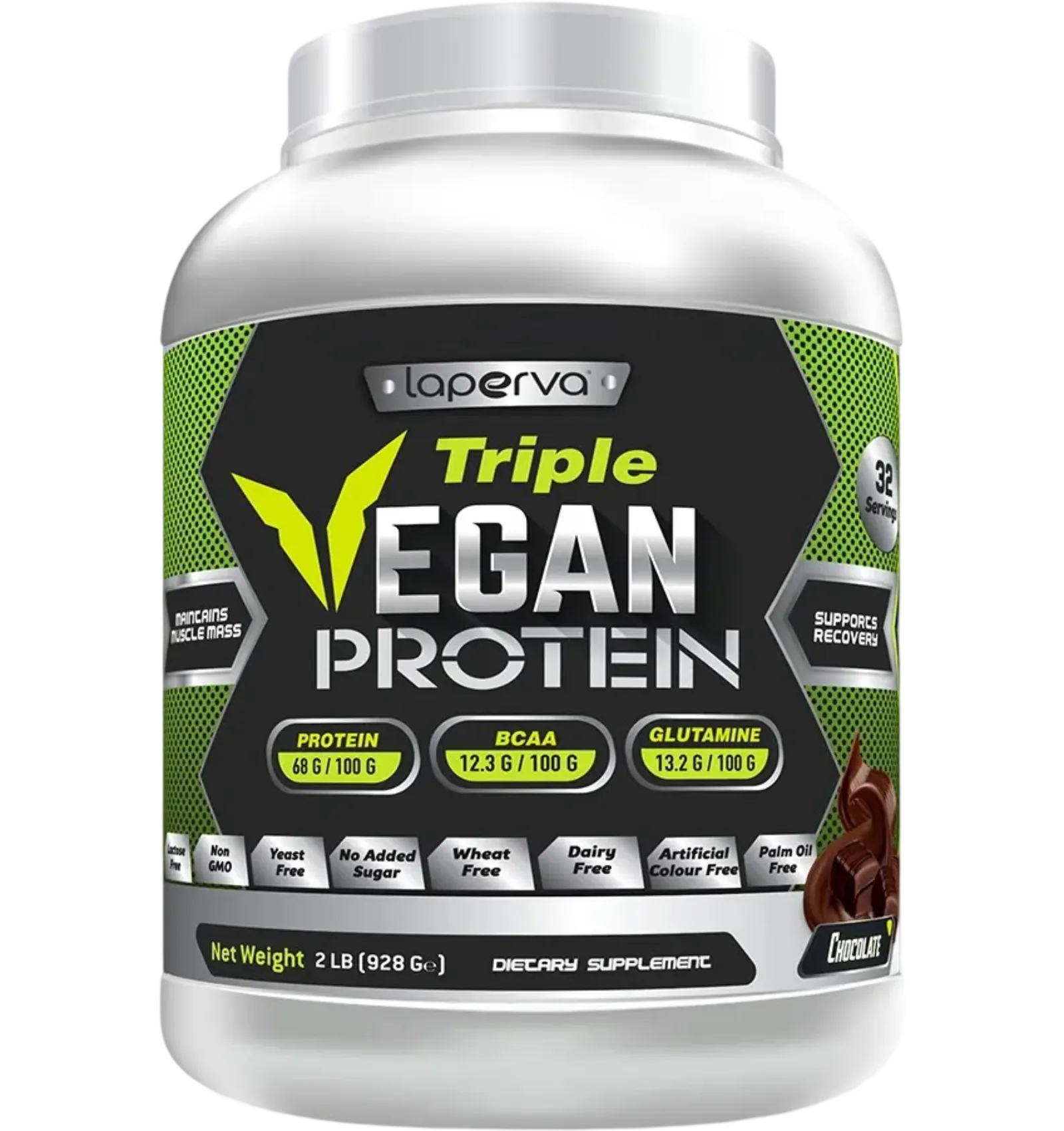 Laperva Triple Vegan Protein Chocolate 2lb 32 servings