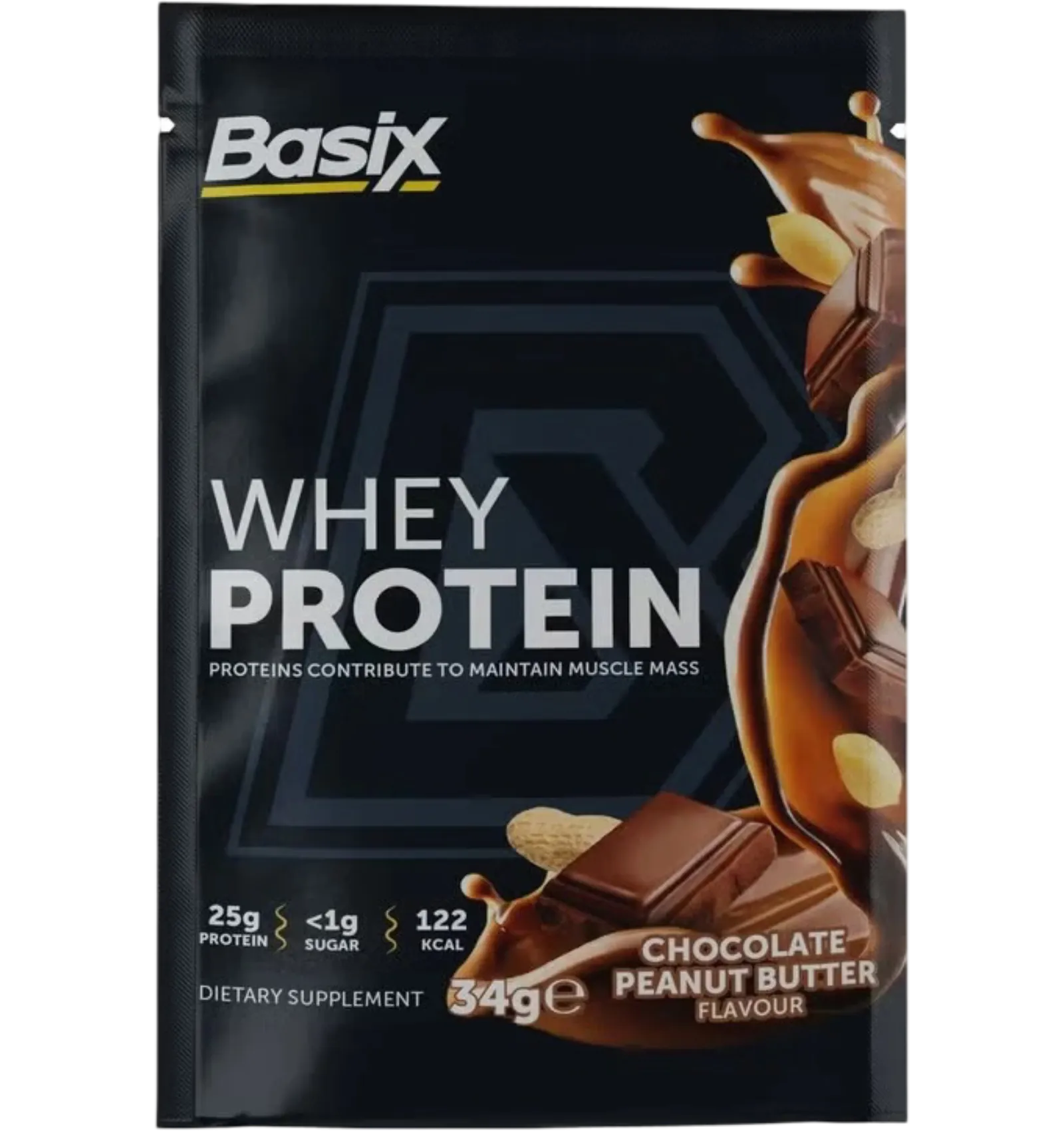 Basix Whey Protein Single Sachet Chocolate Peanut Butter 34g