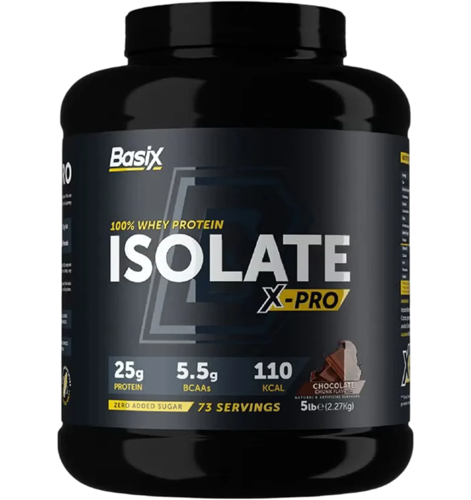 Basix Isolate X-Pro whey protein chocolate flavor 5 lb tub