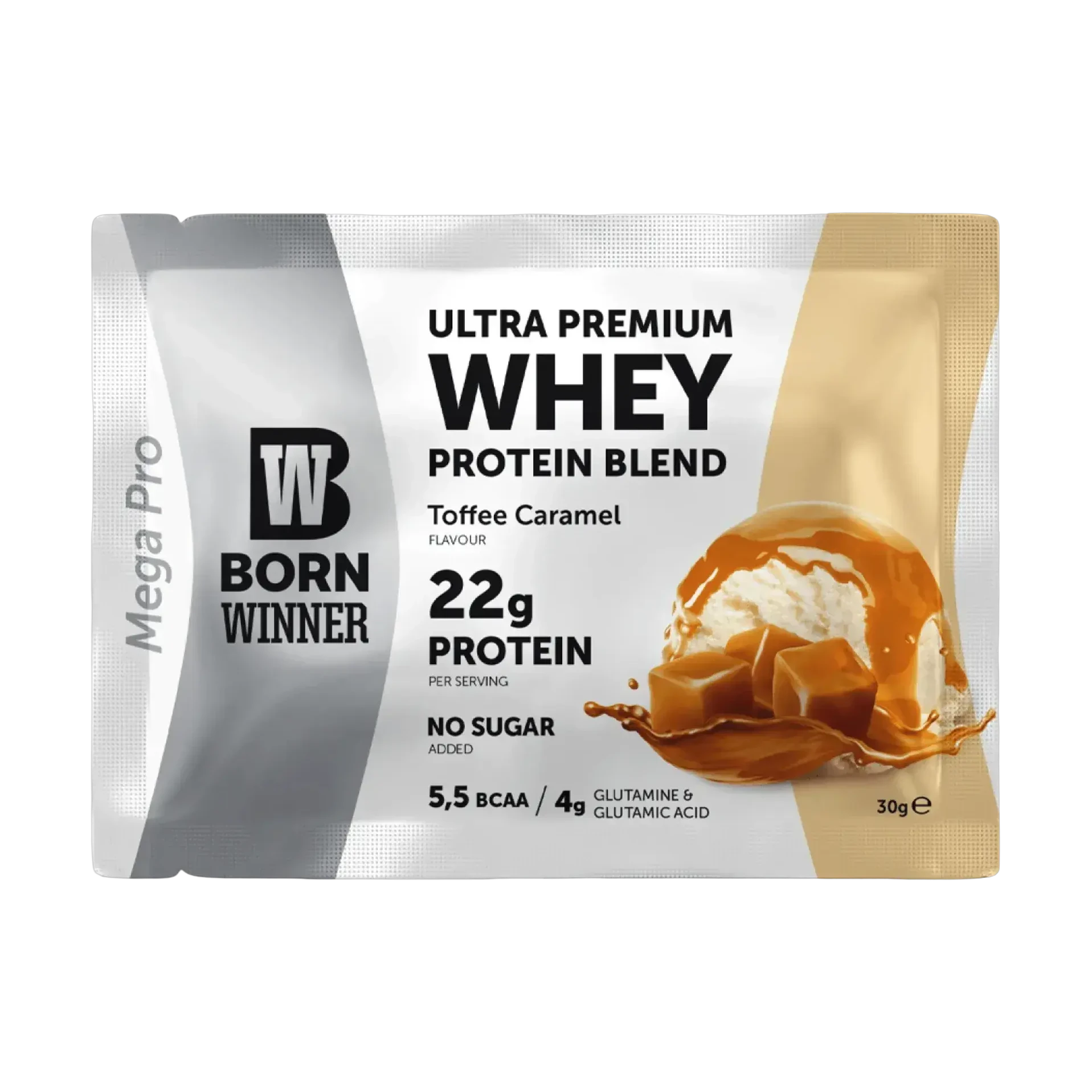 Born Winner Ultra Premium Whey Protein caramel flavor 30g