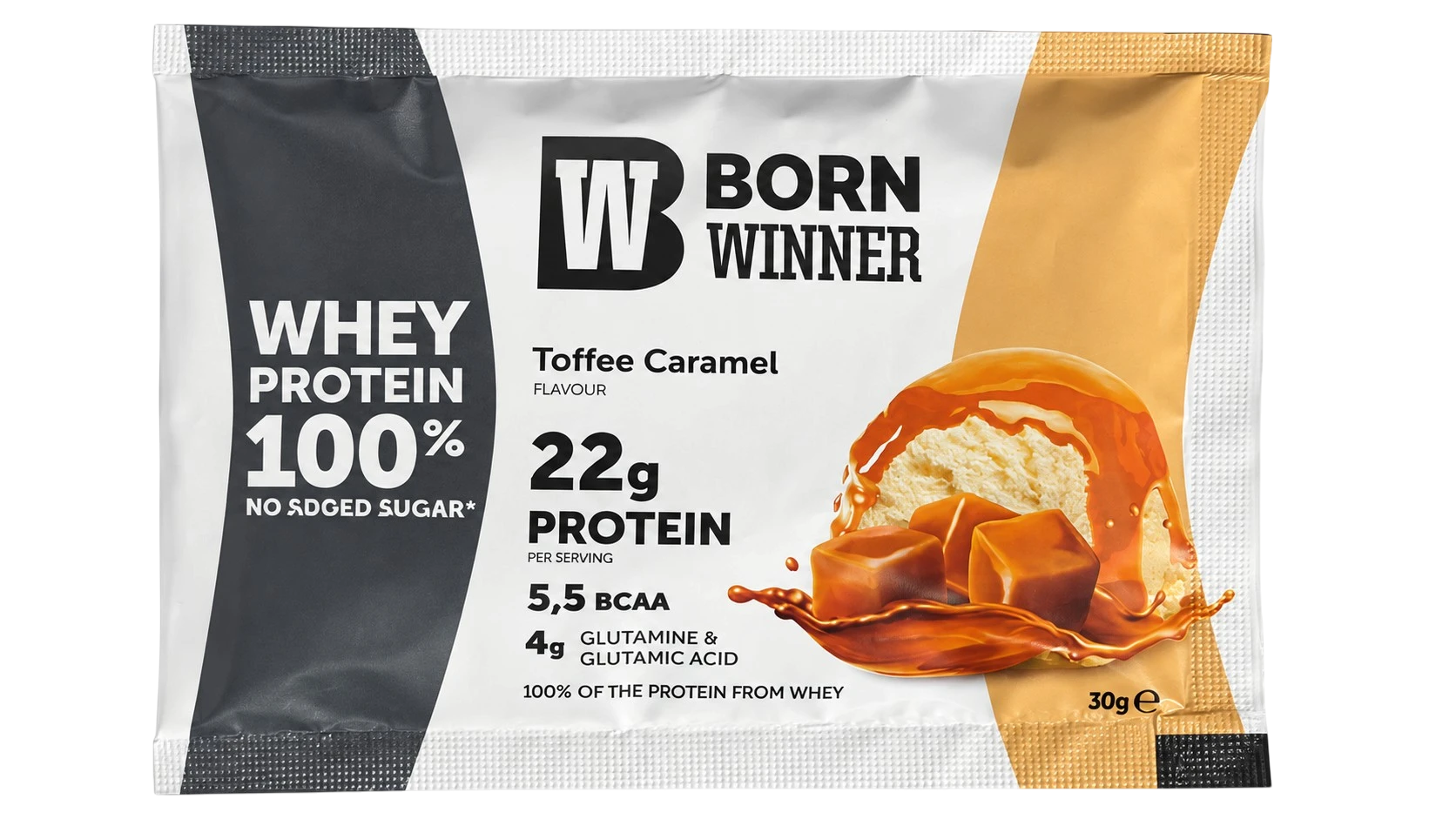 Born Winner Whey Protein Powder (Toffee Caramel) 30g