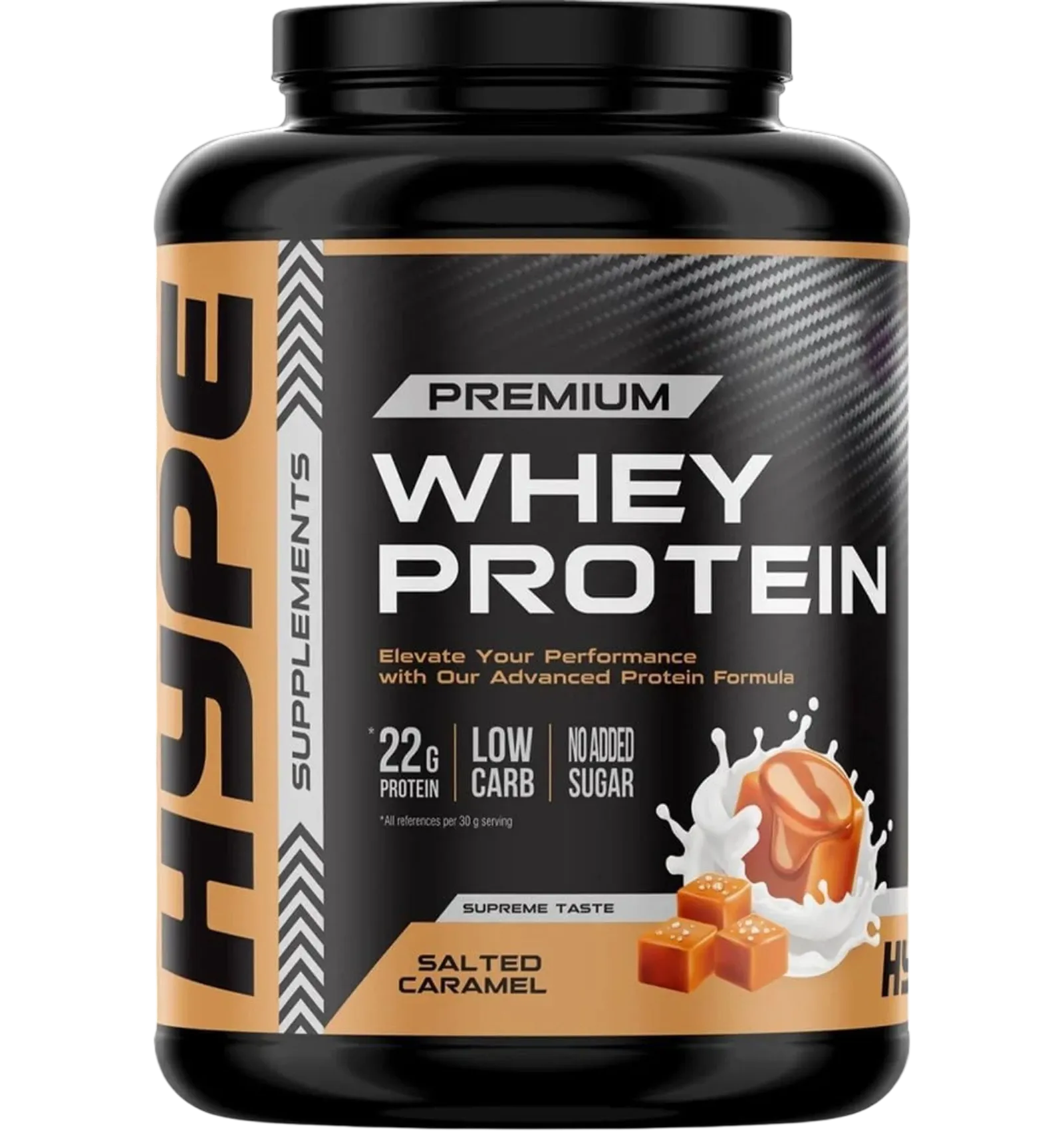 Hype whey protein powder salted caramel flavor 1kg