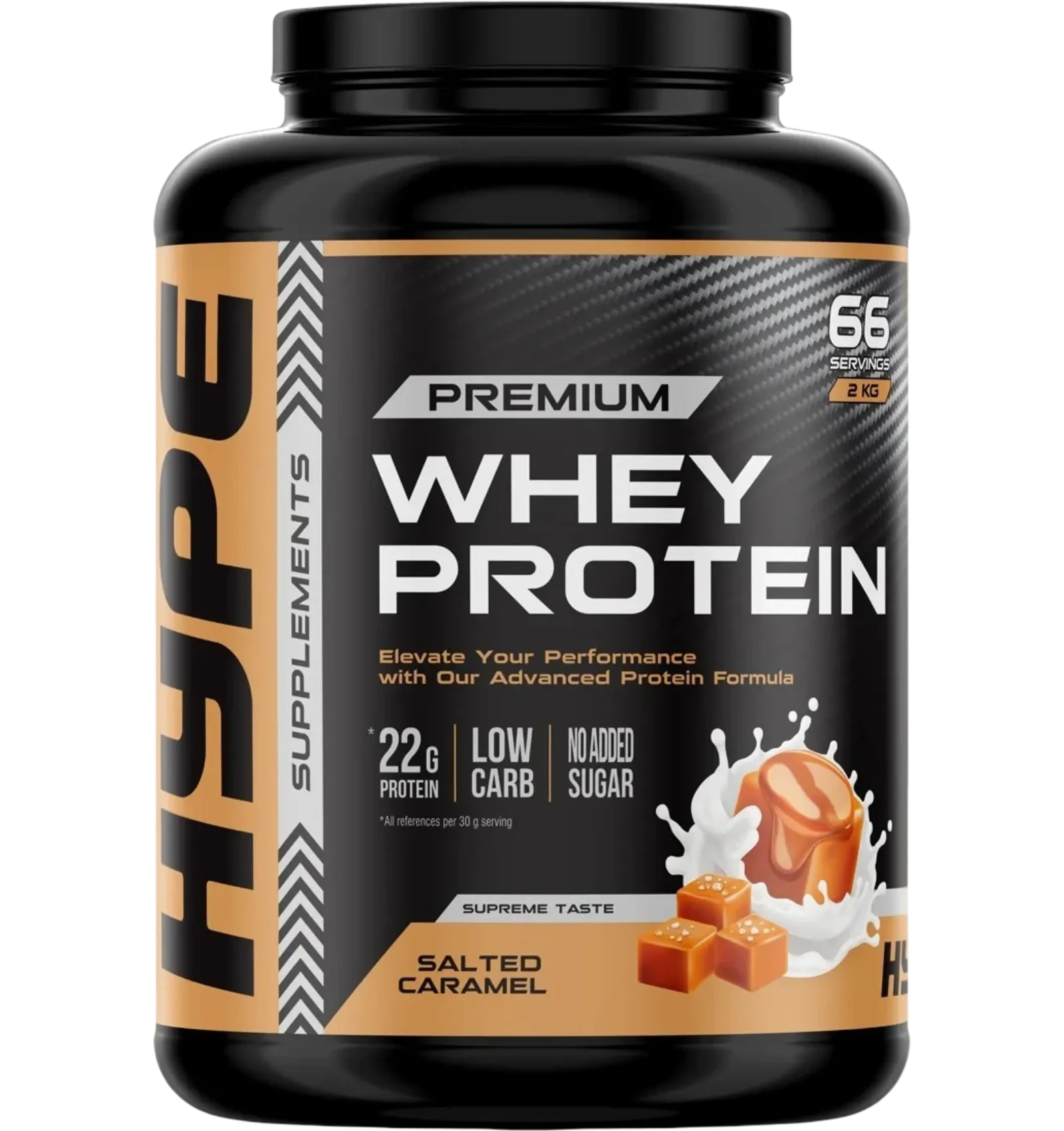 Hype Premium Whey Protein Salted Caramel 2kg 66 Servings