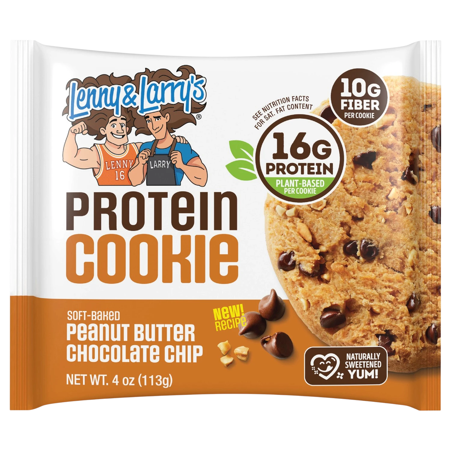 Lenny and Larrys Complete Cookie Peanut Butter Chocolate Chip 113g with 16g protein