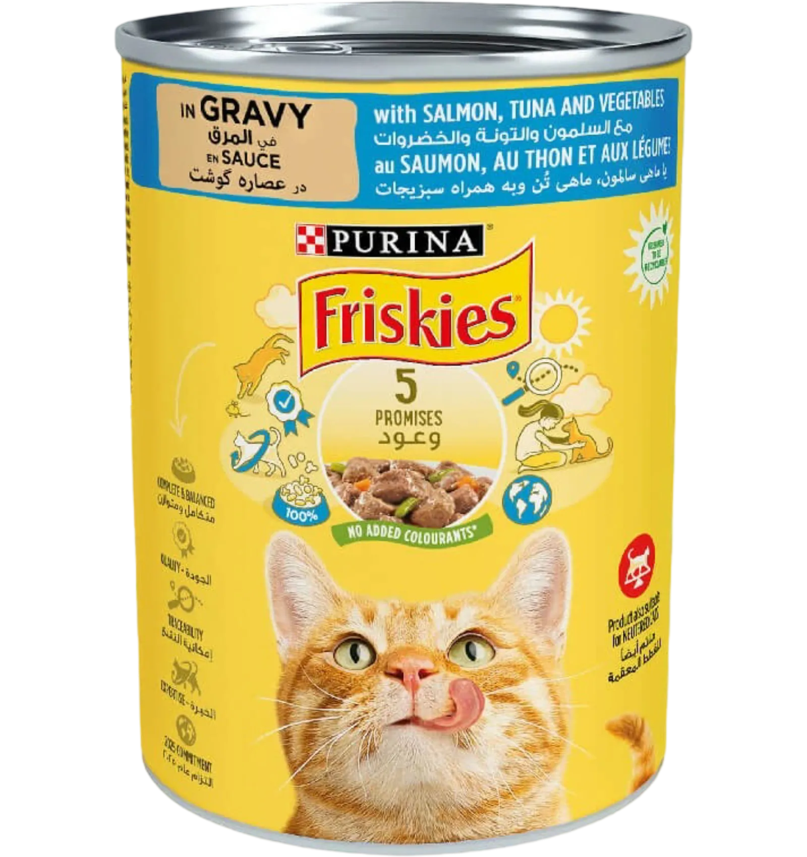 Friskies Wet Cat Food Salmon Tuna and Vegetables in Gravy 400g