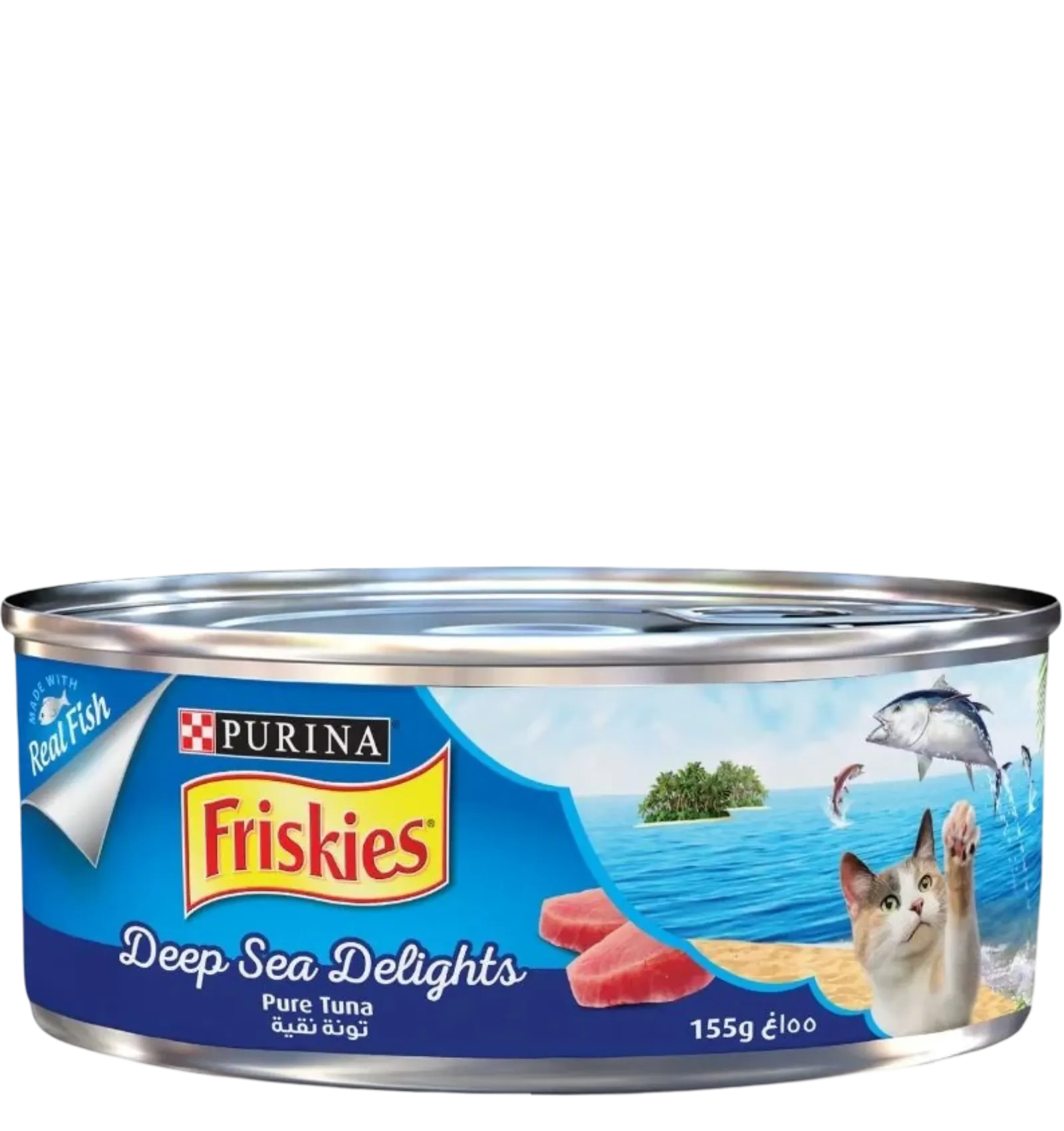 Friskies Wet Cat Food Pure Tuna Deep Sea Delights 155g