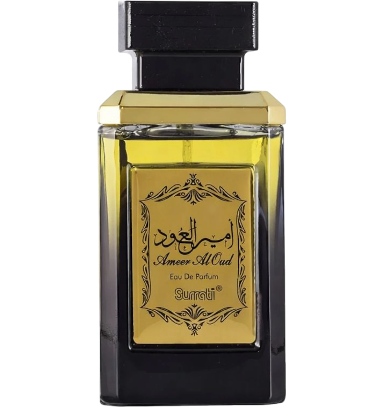 عطر أمير العود من السرتي او دي بارفيوم أسود وذهبي 100 مل