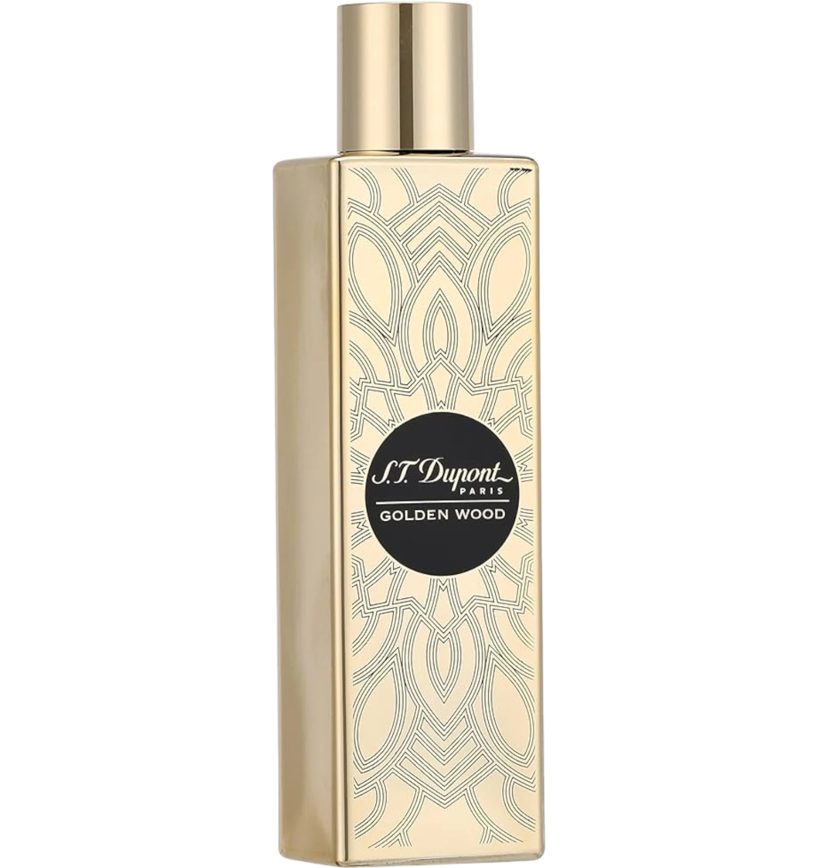 عطر اس تي ديبونت جولدن وود يونيسكس او دي بارفيوم 100 مل بزجاجة ذهبية بنقشة