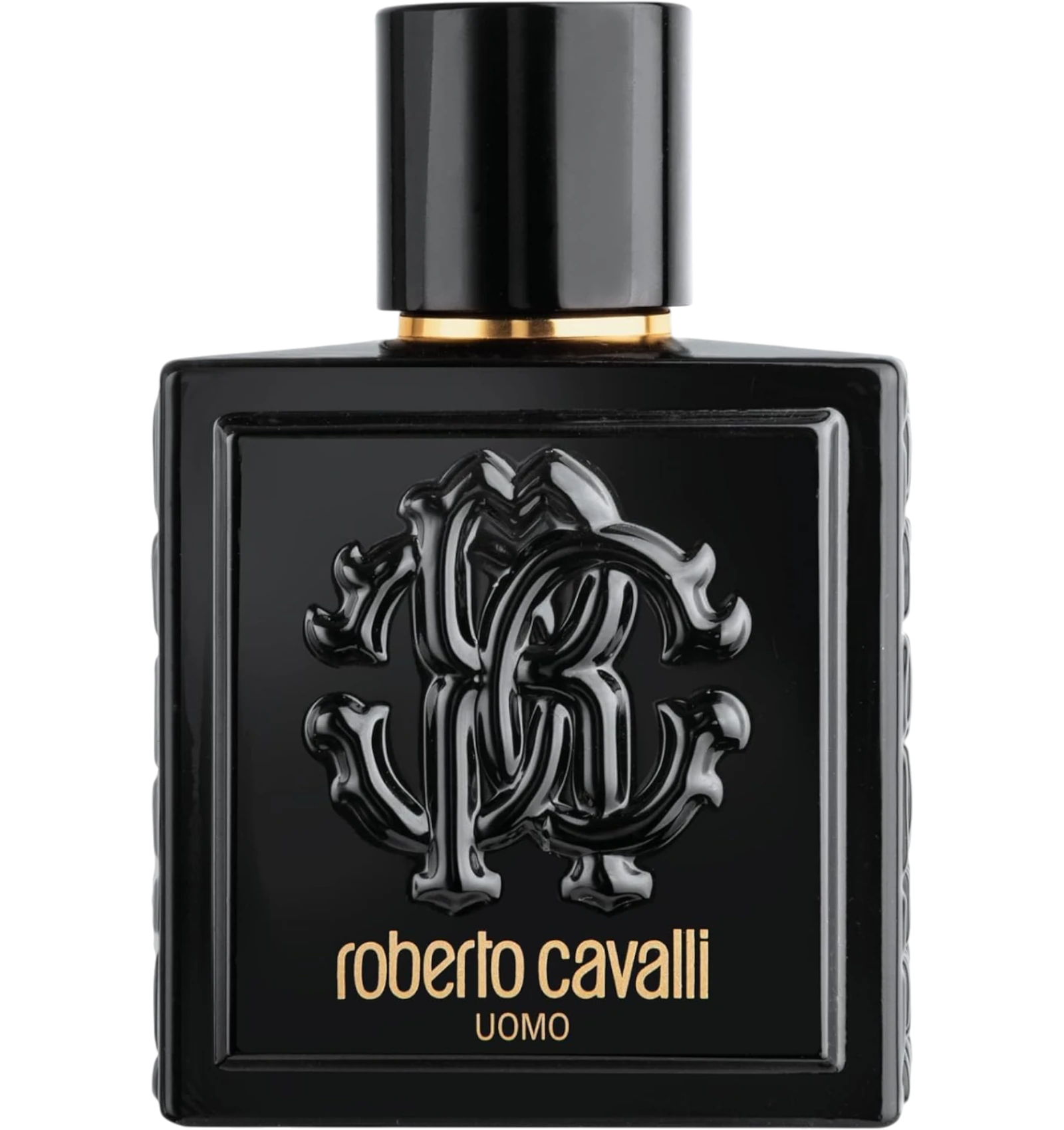 عطر روبرتو كافالي اومو رجالي او دي تواليت 100 مل بشعار أسود لامع