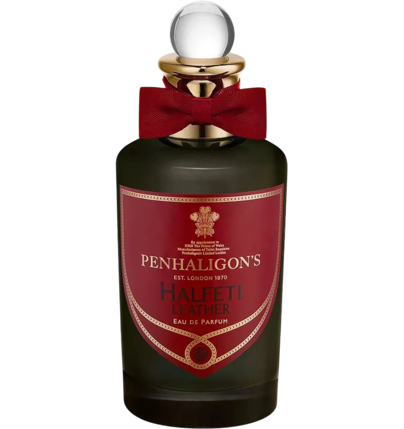عطر هالفيتي ليذر من بنهاليغونز يونيسكس زجاجة خضراء بشارة حمراء 100 مل