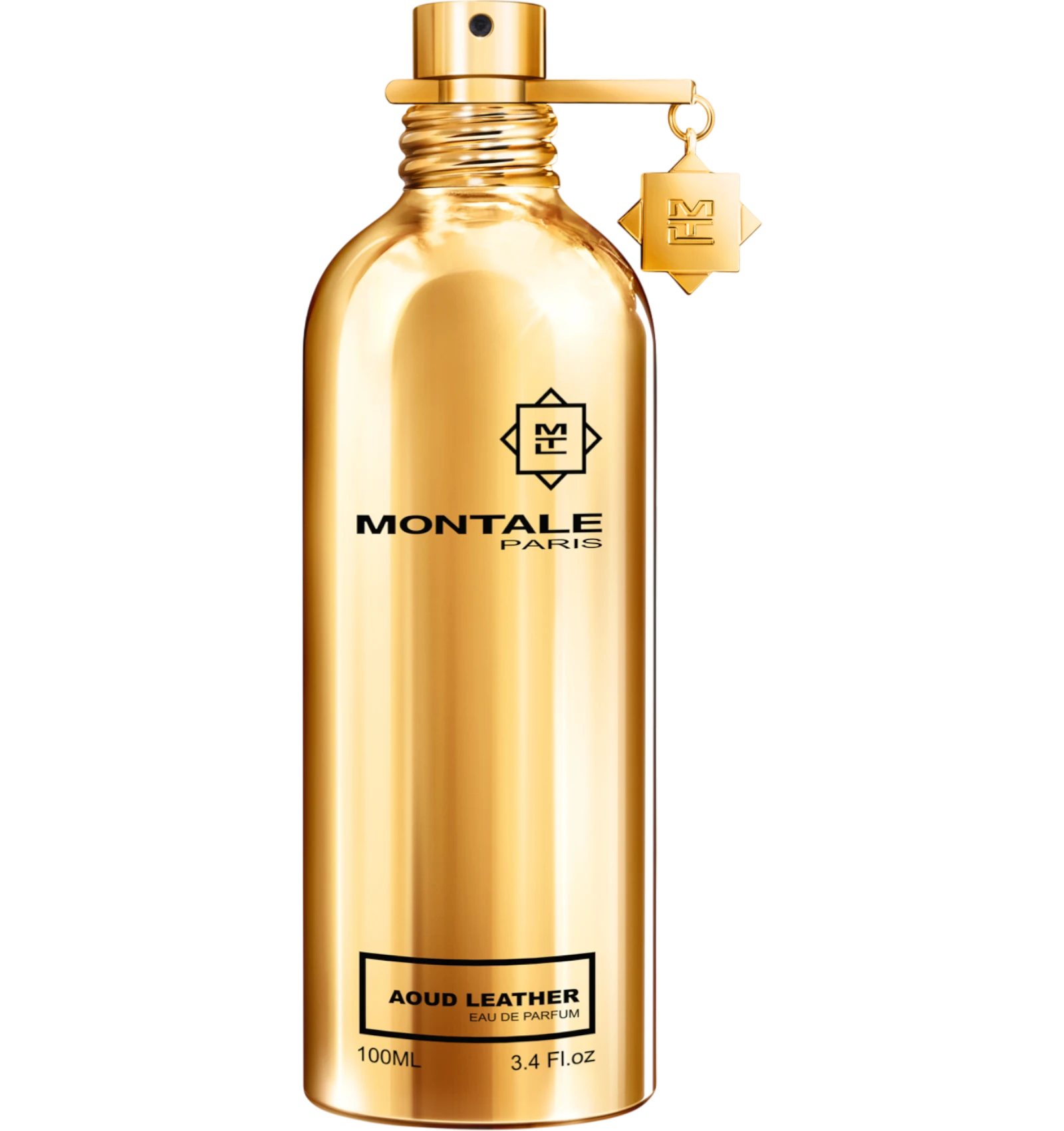 Montale Oud Leather Eau de Parfum 100ml in a gold bottle