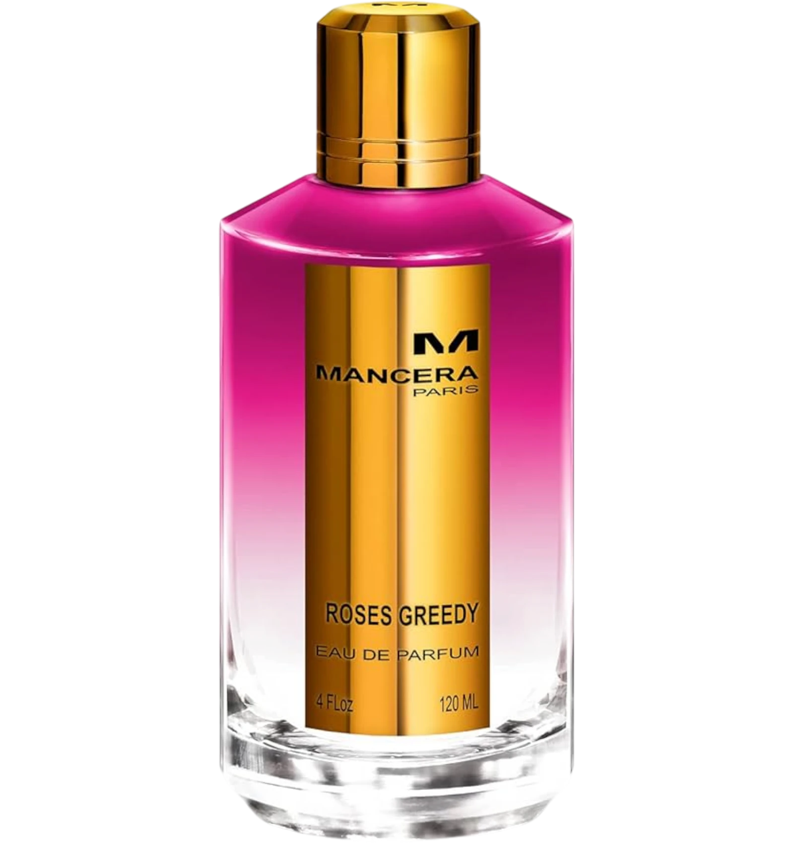 Mancera Paris Roses Greedy eau de parfum 120ml with a rose gold gradient