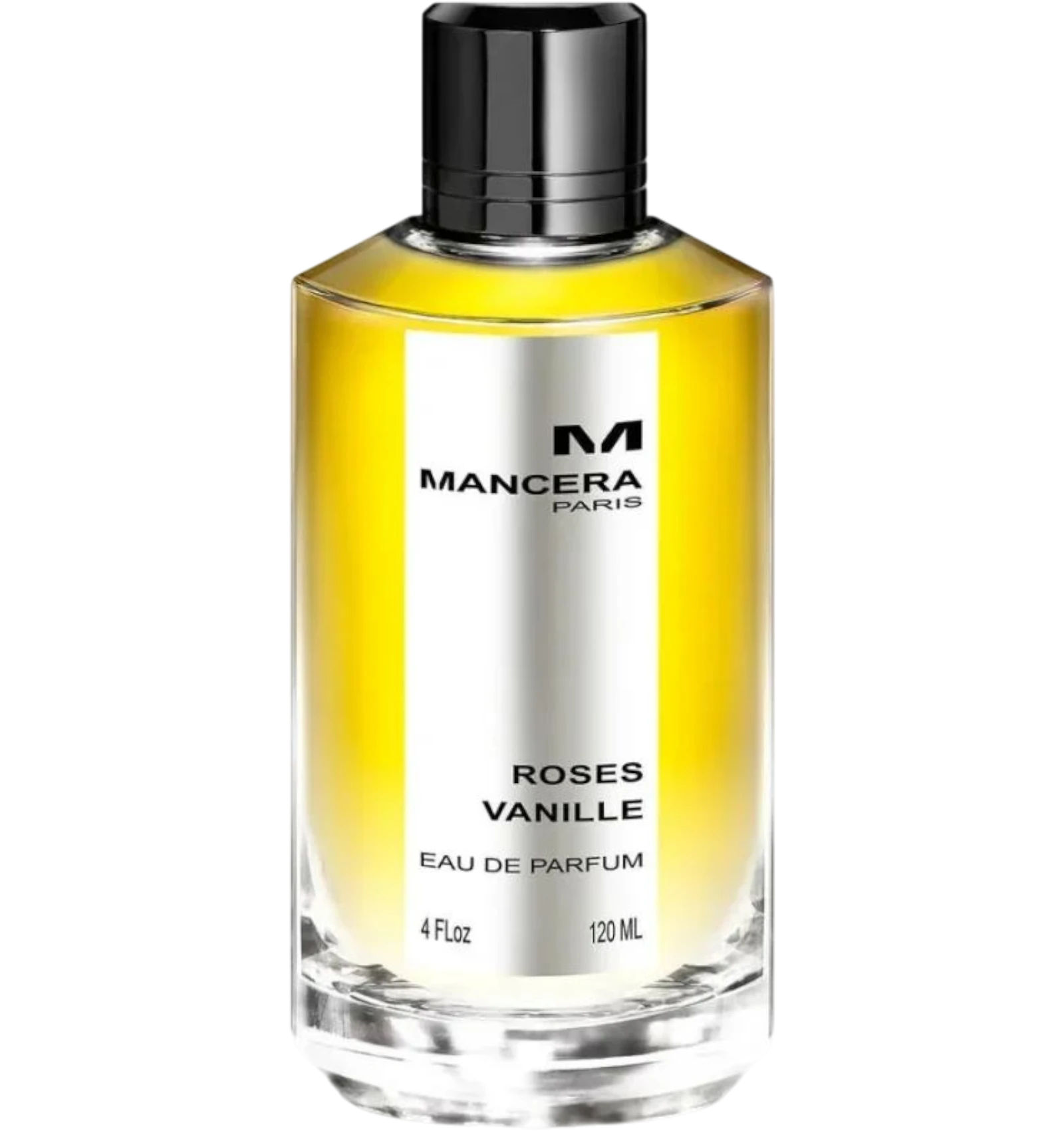 Mancera Paris Roses Vanille Eau de Parfum 120ml in golden yellow tone