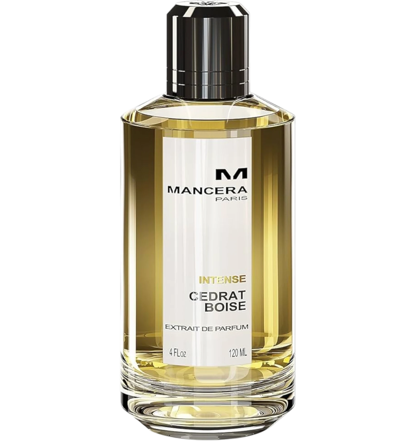 Mancera Cedrat Boise Intense extrait de parfum 120ml with a clear golden-yellow liquid