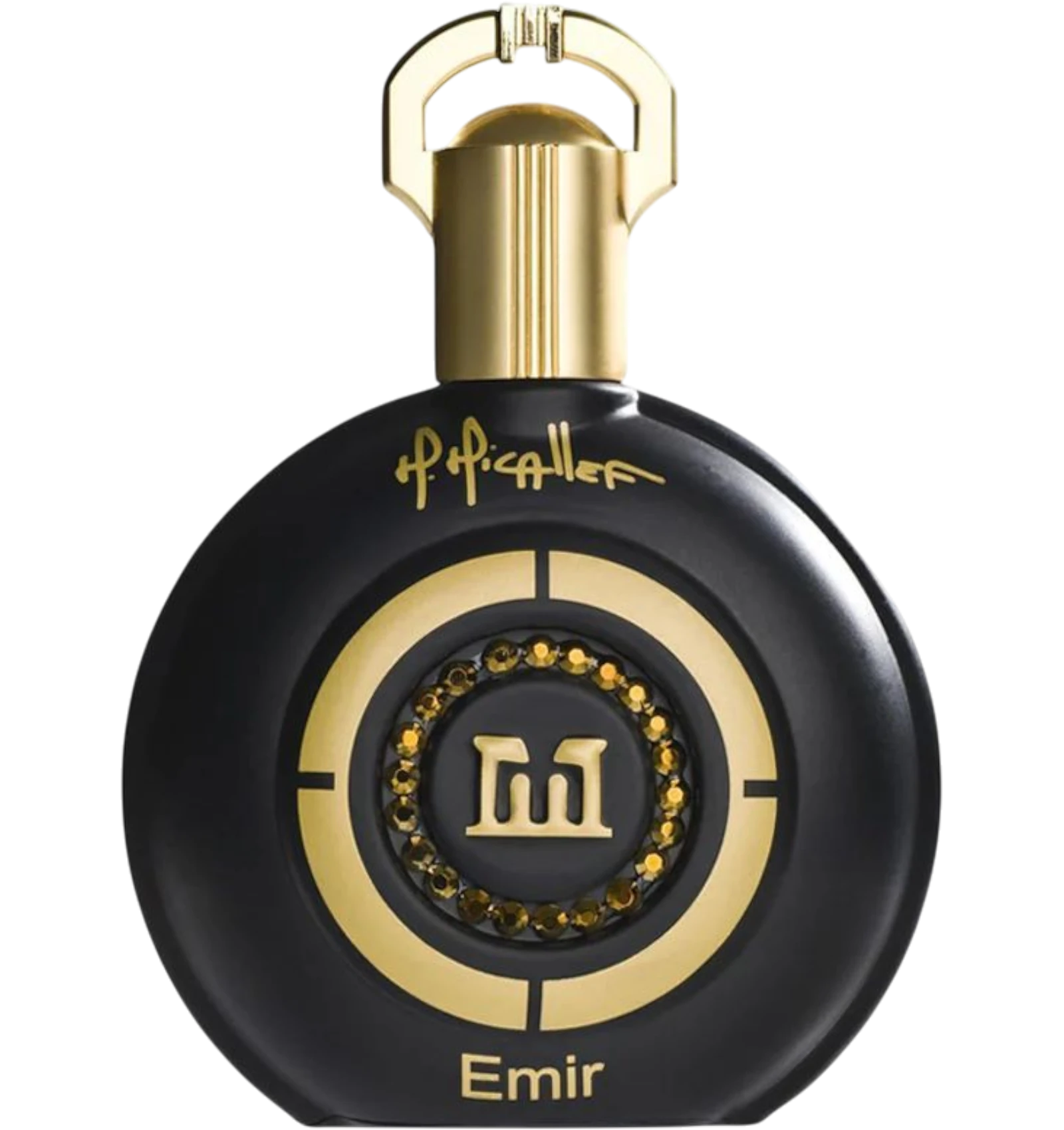 M. Micallef Emir 100ml eau de parfum in a round matte black flask