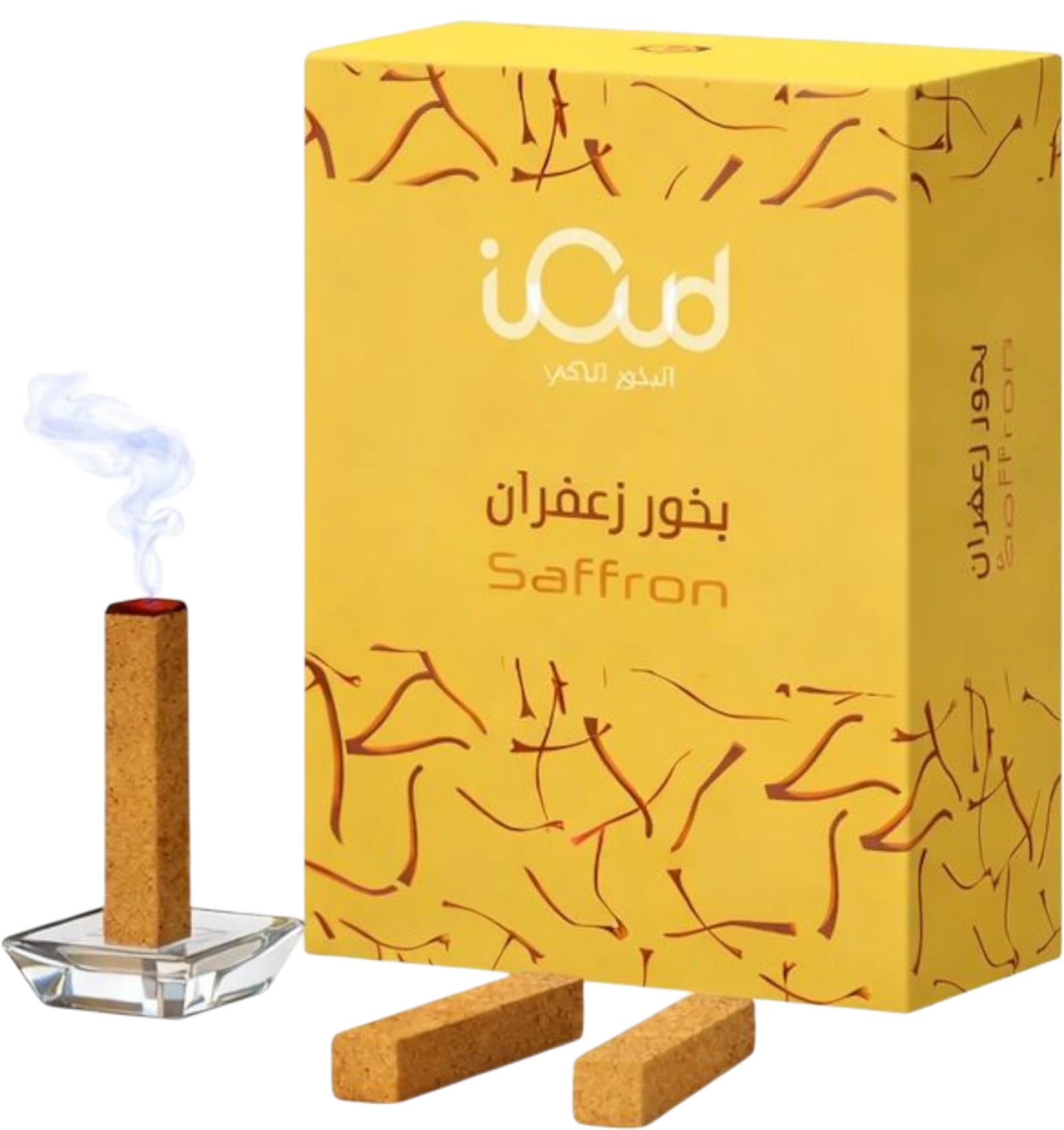 بخور اي عود الذكي بخور زعفران اصدار 3.2 بعيدان دخانية
