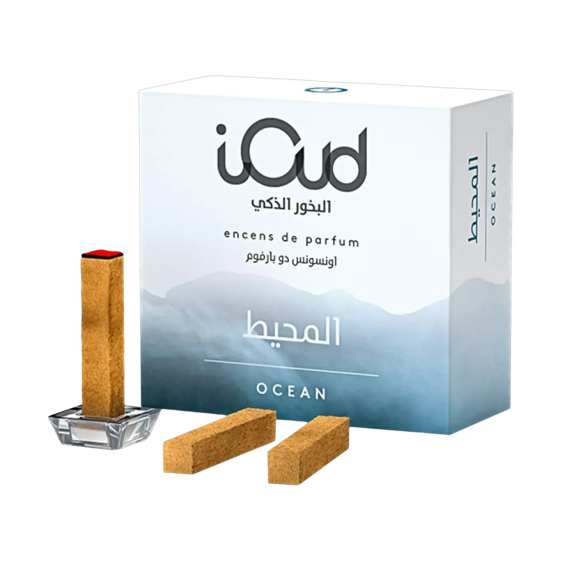 اي عود البخور الذكي برائحة المحيط أربعة أعواد بعلبة بيضاء أنيقة