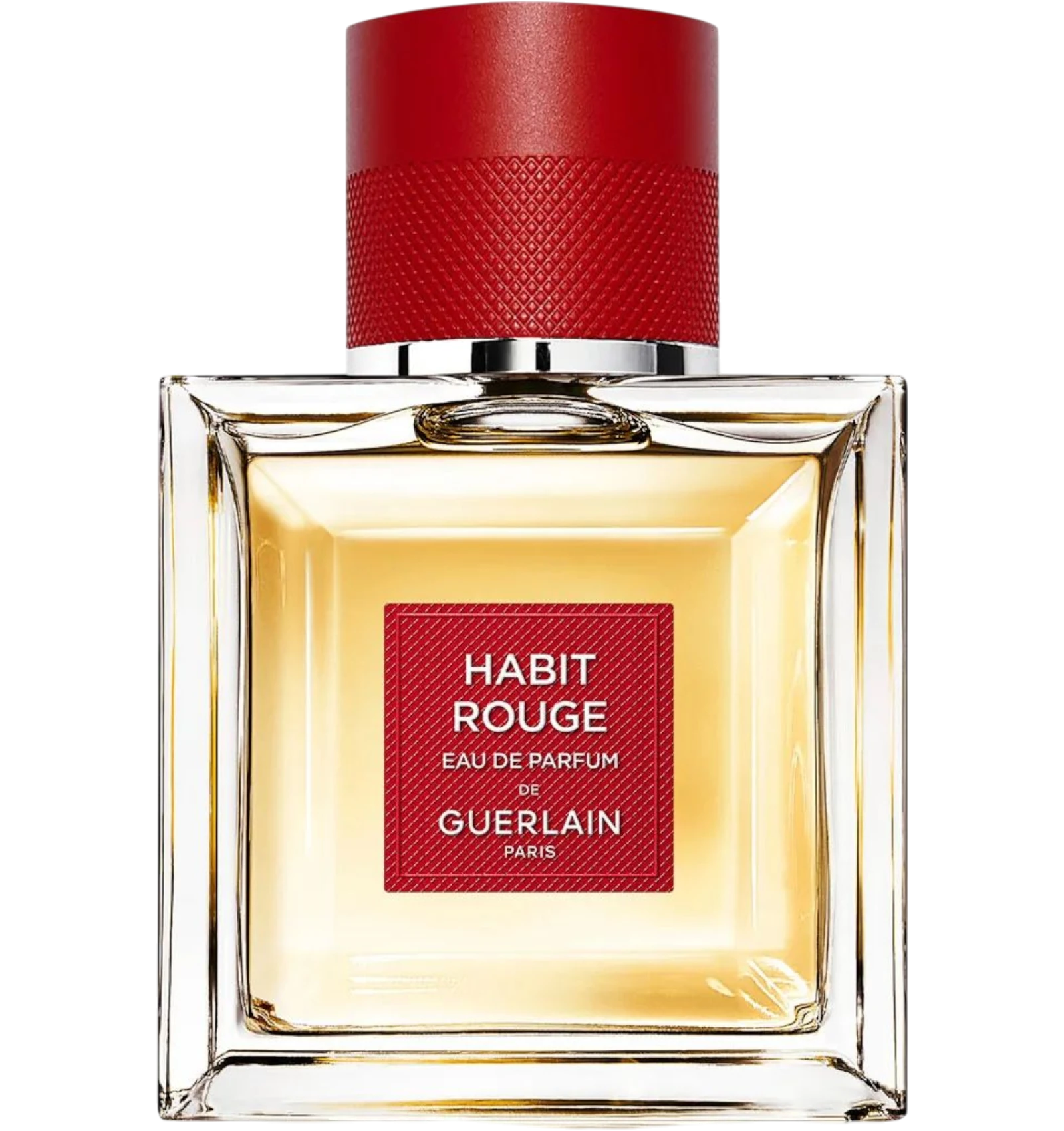 Guerlain Habit Rouge eau de parfum for men 100ml in a golden amber bottle