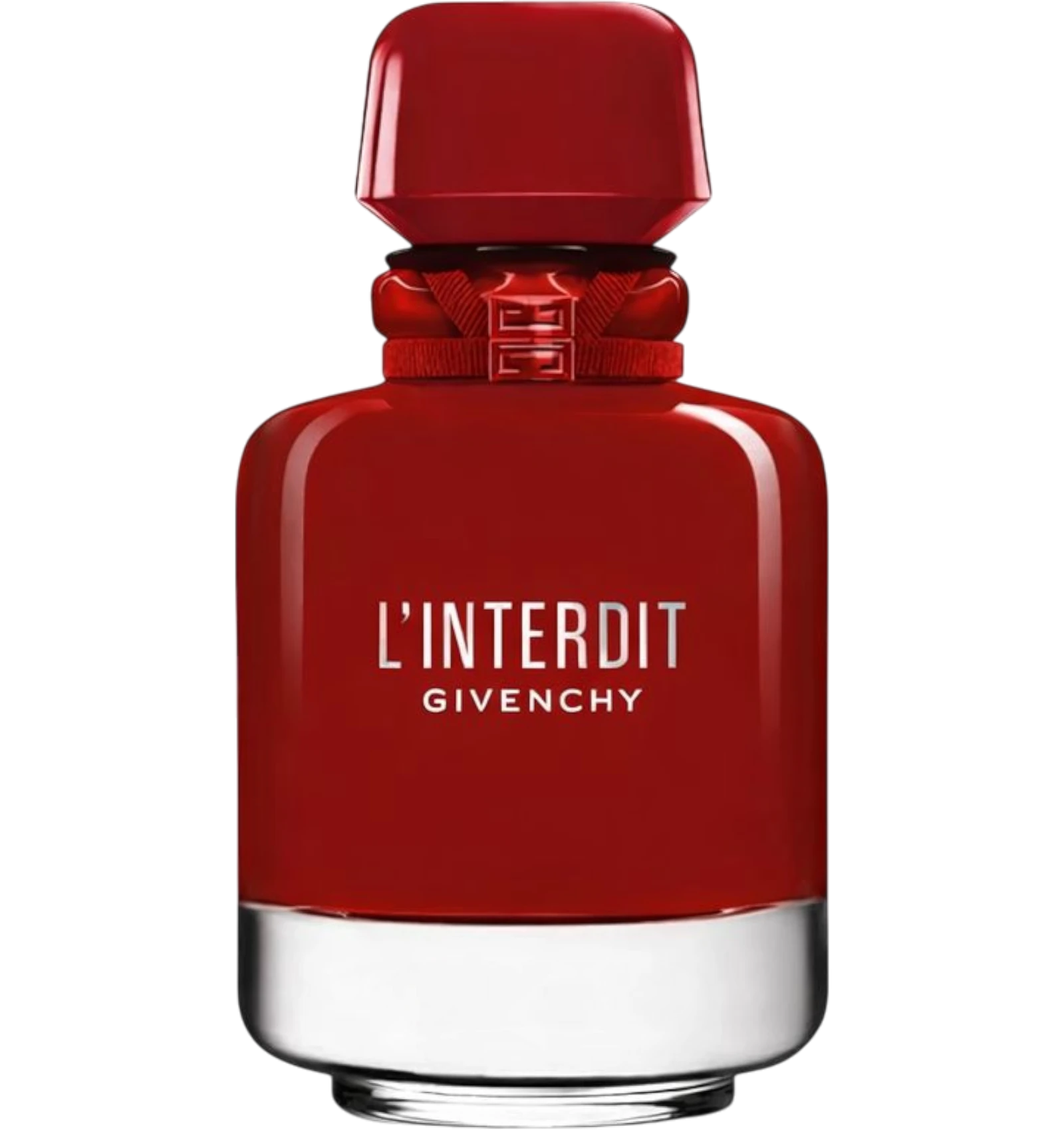 Givenchy L'Interdit Rouge Ultime Eau de Parfum in glossy red bottle 80ml
