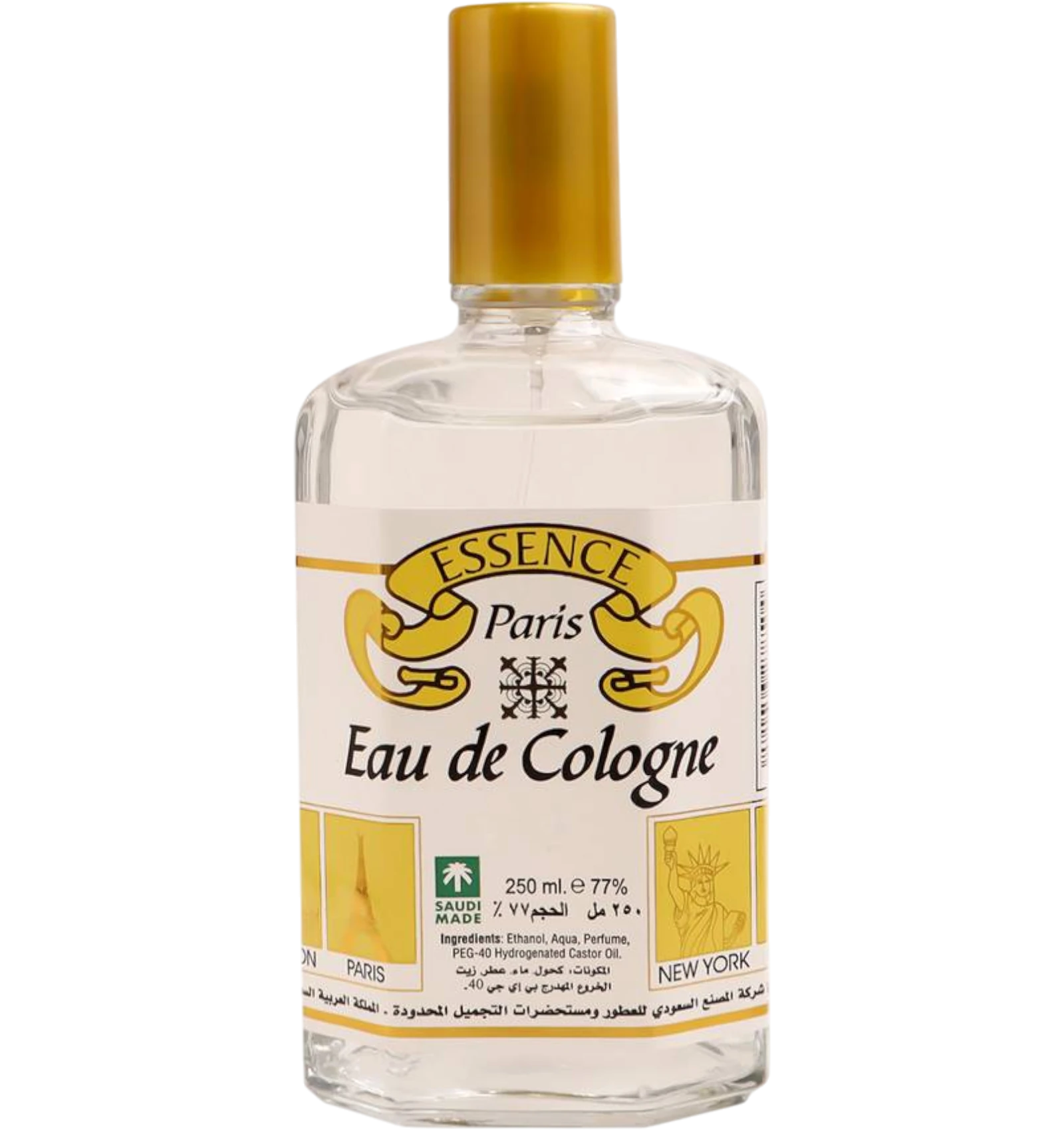 Essence Paris Eau de Cologne Spray 250ml in a clear glass bottle