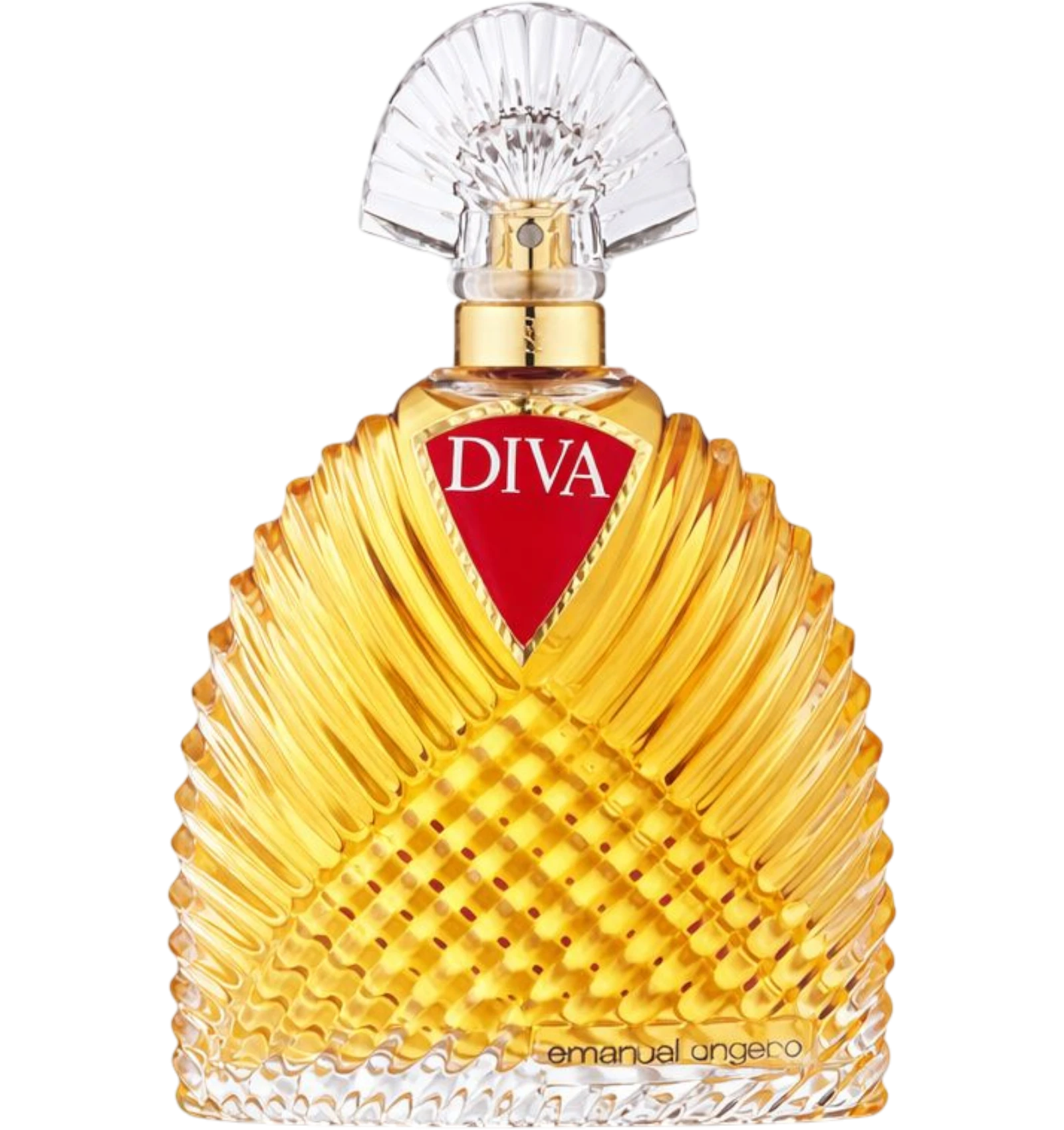 Emanuel Ungaro Diva Eau de Parfum for women 100ml in a golden crown shaped bottle