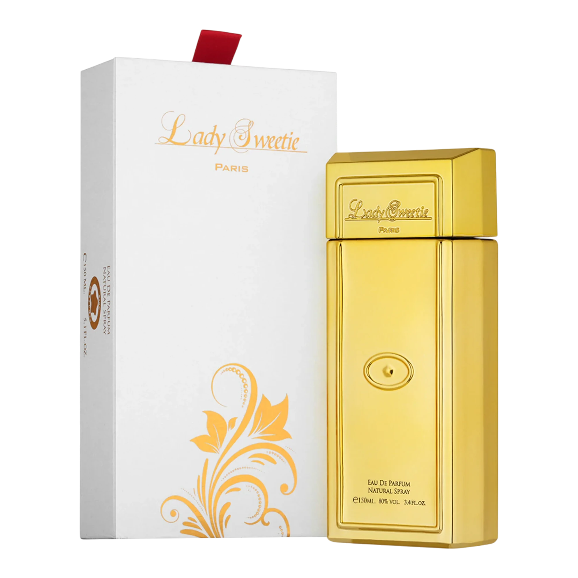 عطر درعة ليدي سويتي النسائي او دى بارفيوم 150 مل بزجاجة ذهبية معدنية