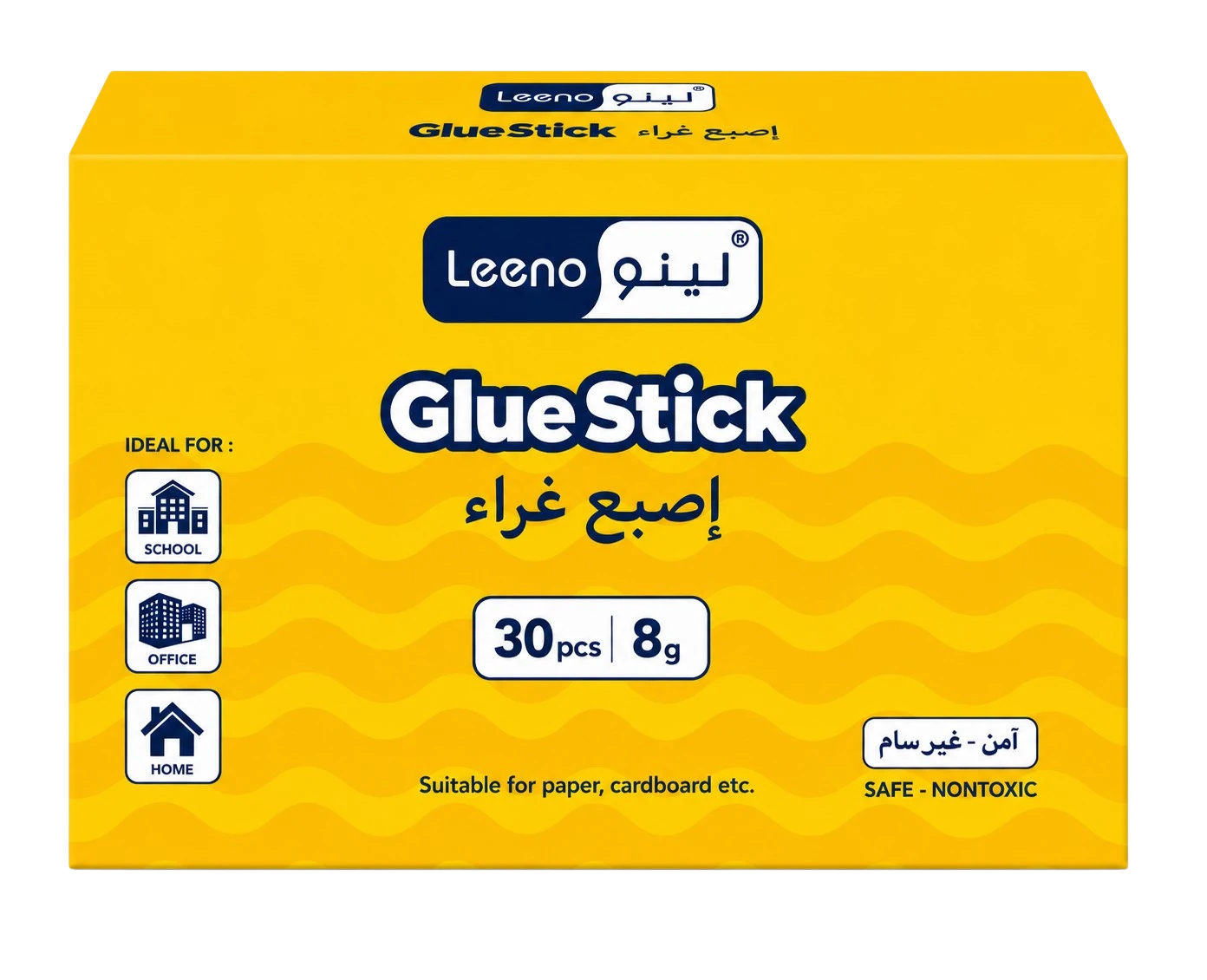 لينو إصبع غراء 8 جم عبوة ثلاثين قطعة للمدرسة والمكتب