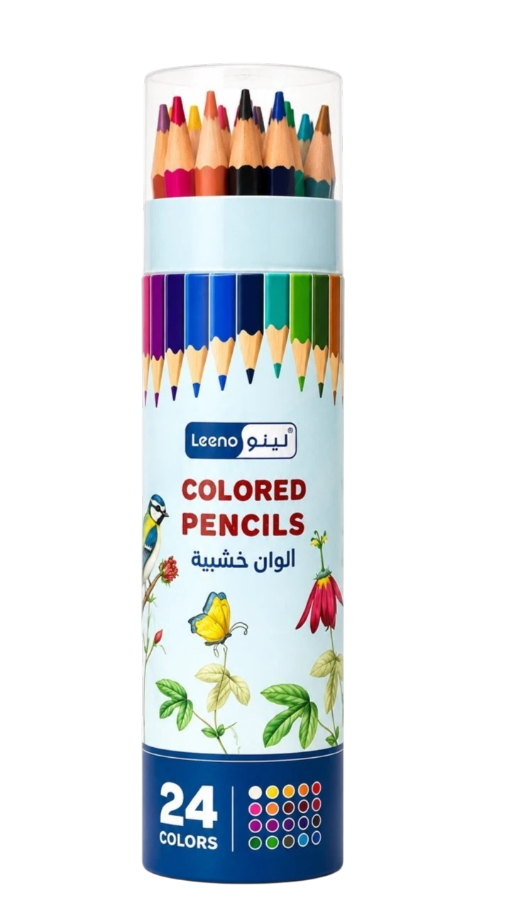 الوان خشبية من لينو للرسم والتلوين 24 لون