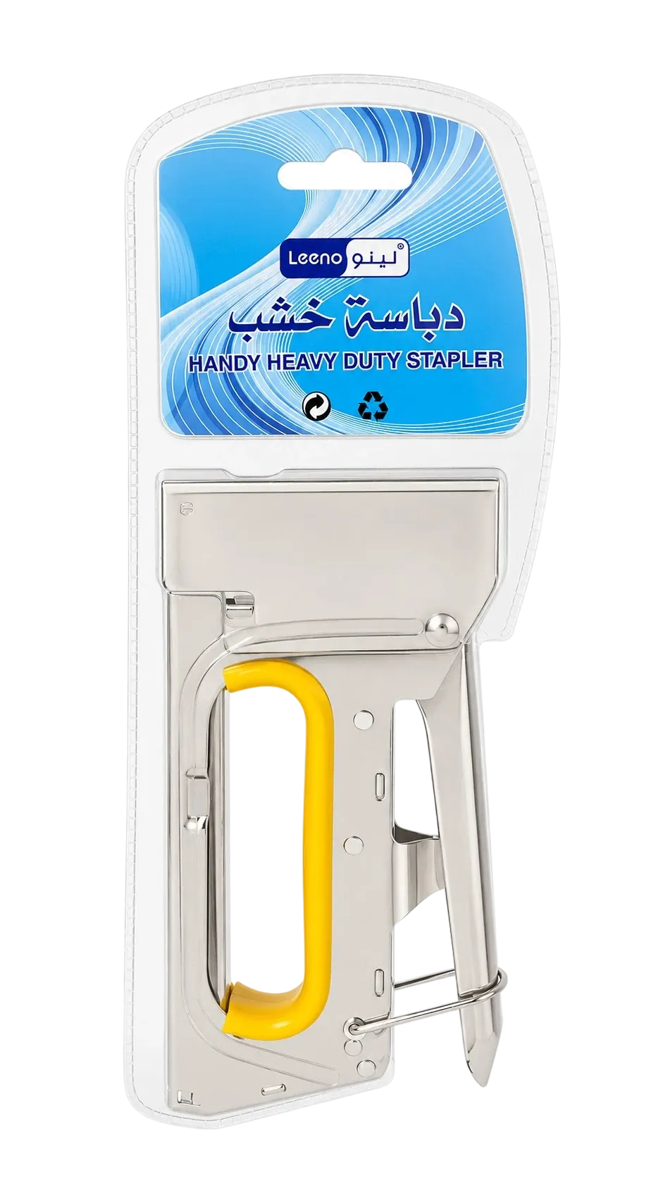 لينو دباسة خشب يدوية معدنية بمقبض أصفر مقاس 4-8
