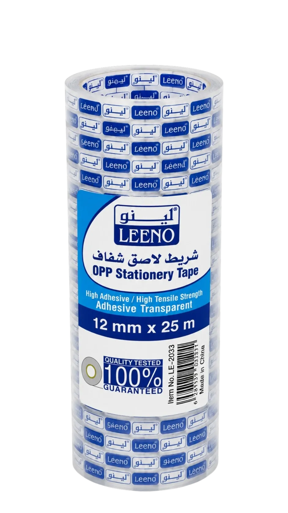 لينو شريط لاصق شفاف 12 مم × 25 متر عبوة 12 حبة