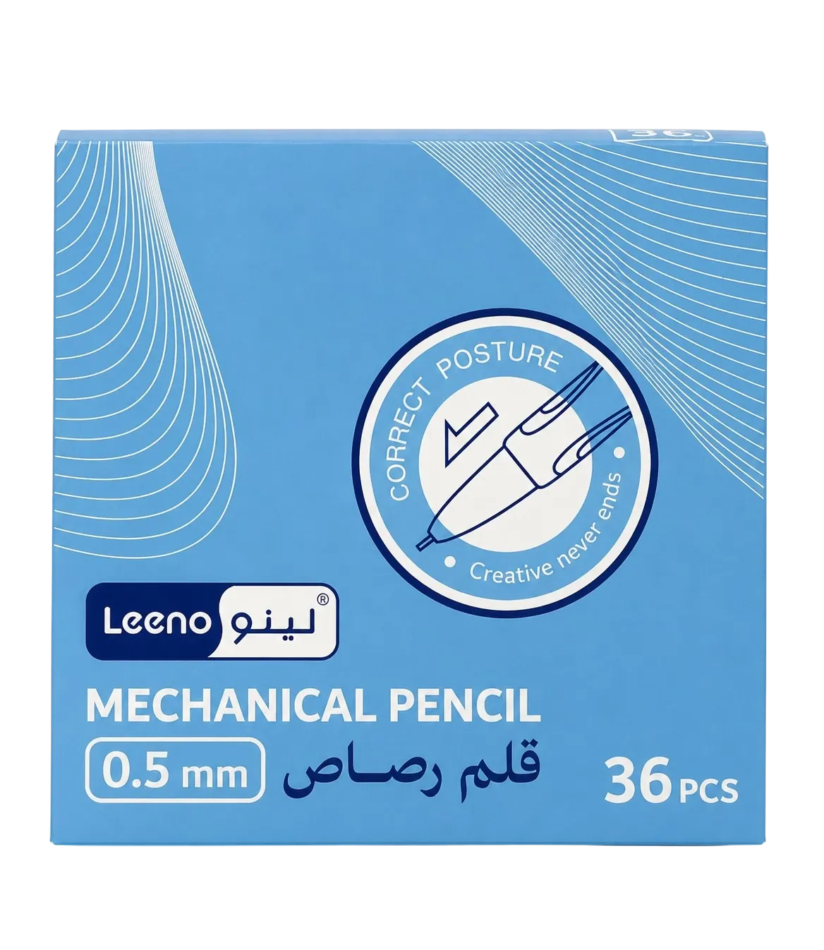 Leeno mechanical pencil 0.5mm pack of 36 pieces for comfortable writing