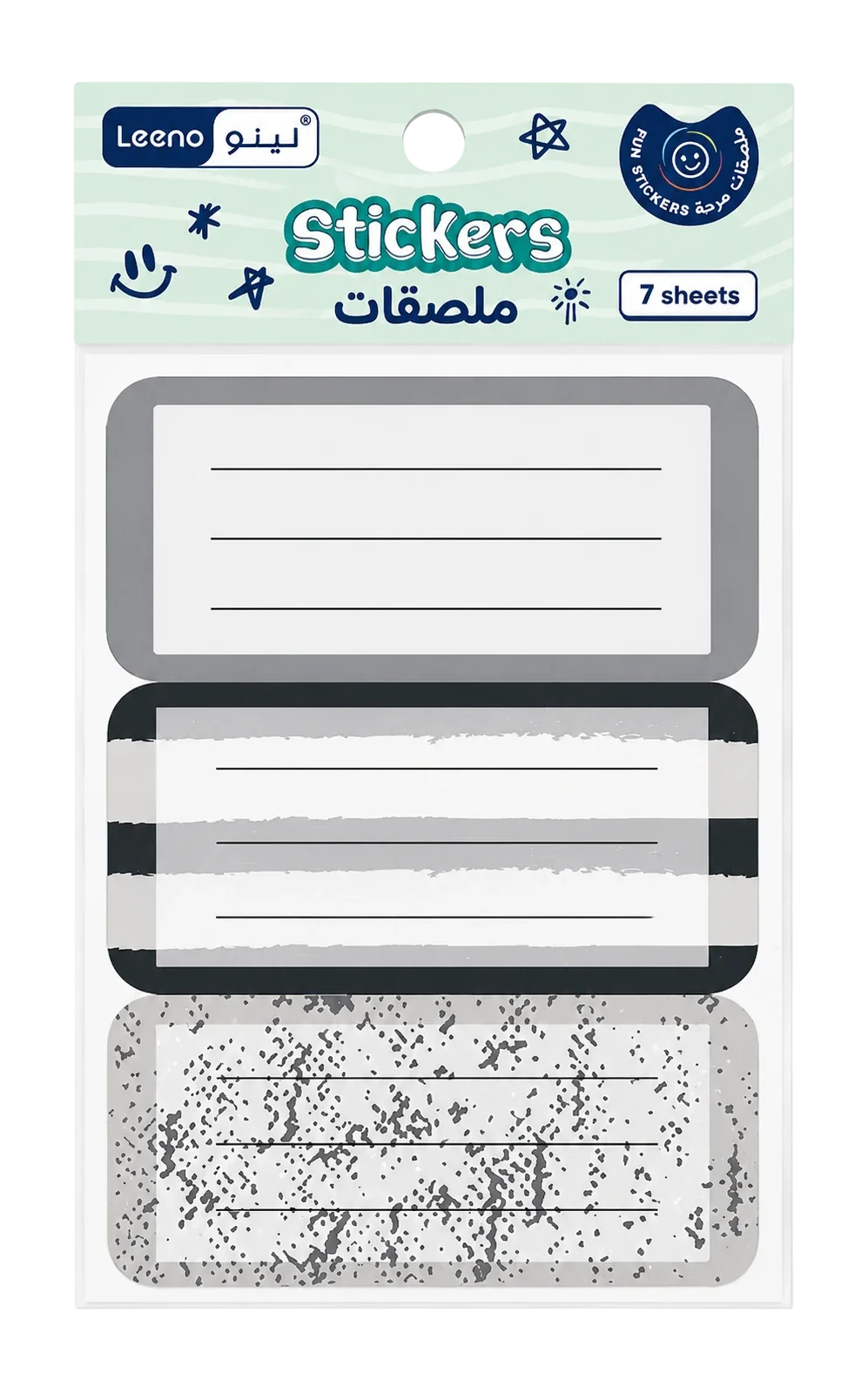 ملصقات ورقية من لينو مقاس 8x12 سم بتصميمات متنوعة للأطفال
