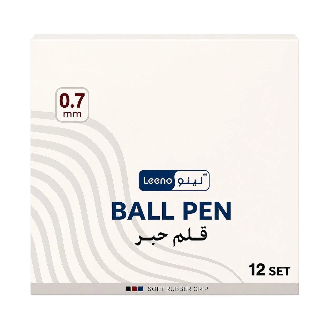 Leeno Ball Point Pen Set 0.7mm 3 Colors 12 Pieces