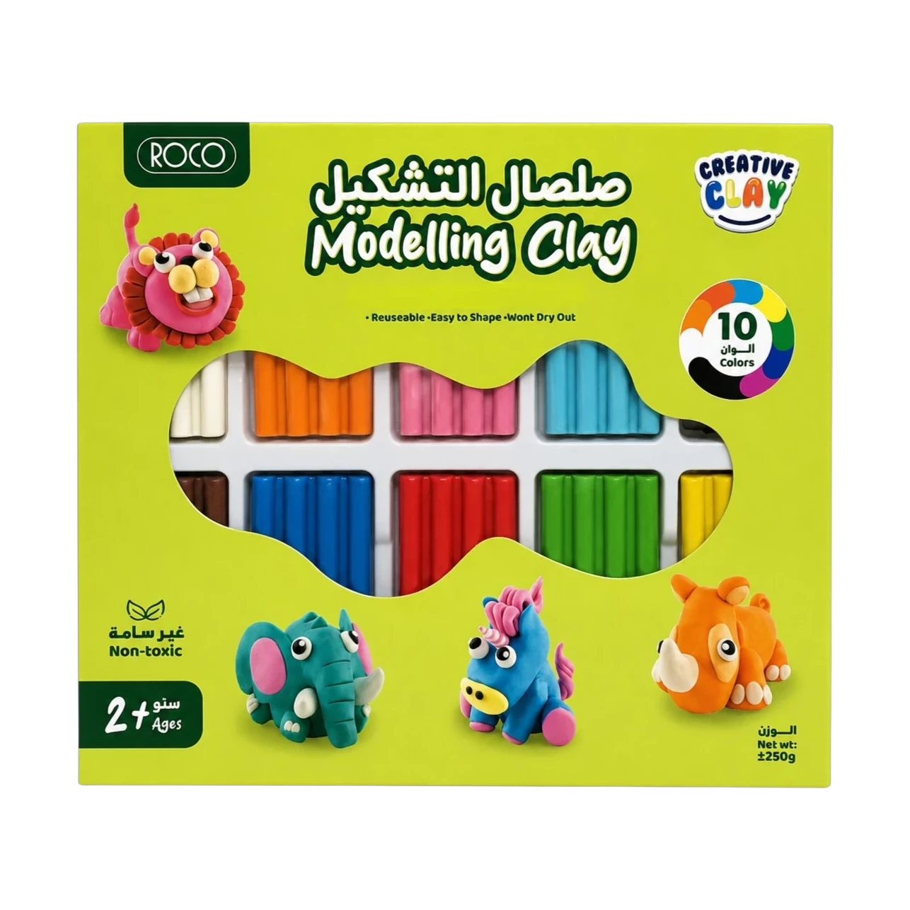 Roco Modeling Clay 10 Colors Non-Toxic Kids Set