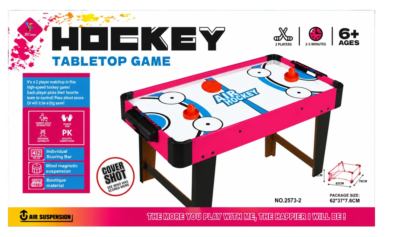 Kids' Table Hockey Game – 62x37 CM AGES 6+