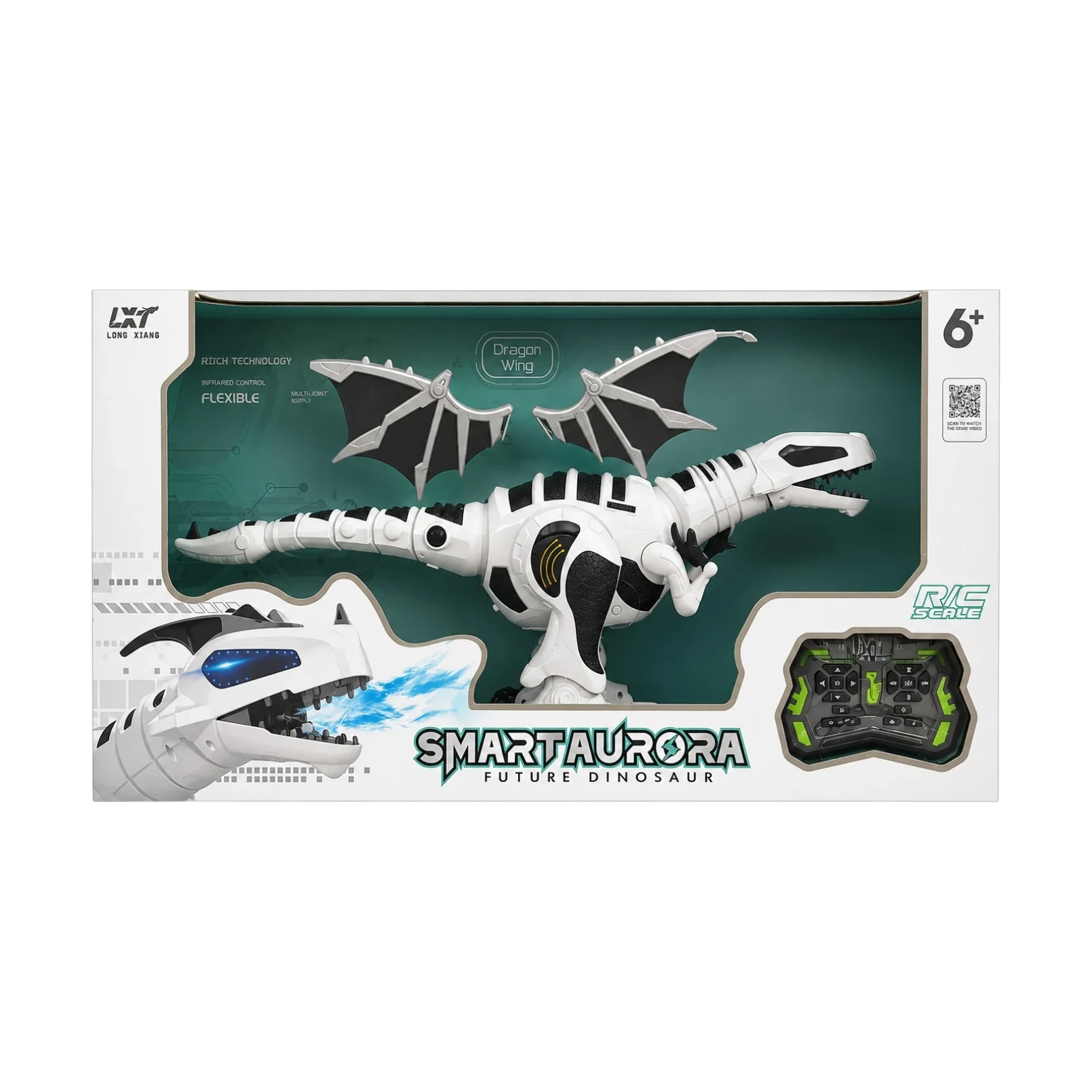 LXT futuristic smart dinosaur toy with wings and remote control
